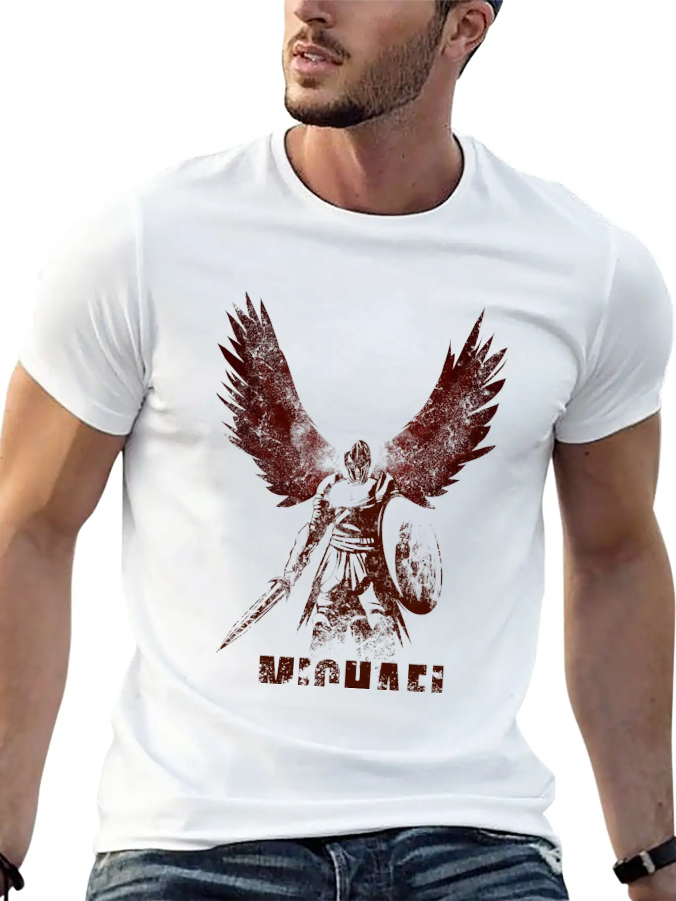 Archangel Michael Lightweight Cotton T-Shirt – Daily Comfort Graphic Shirt