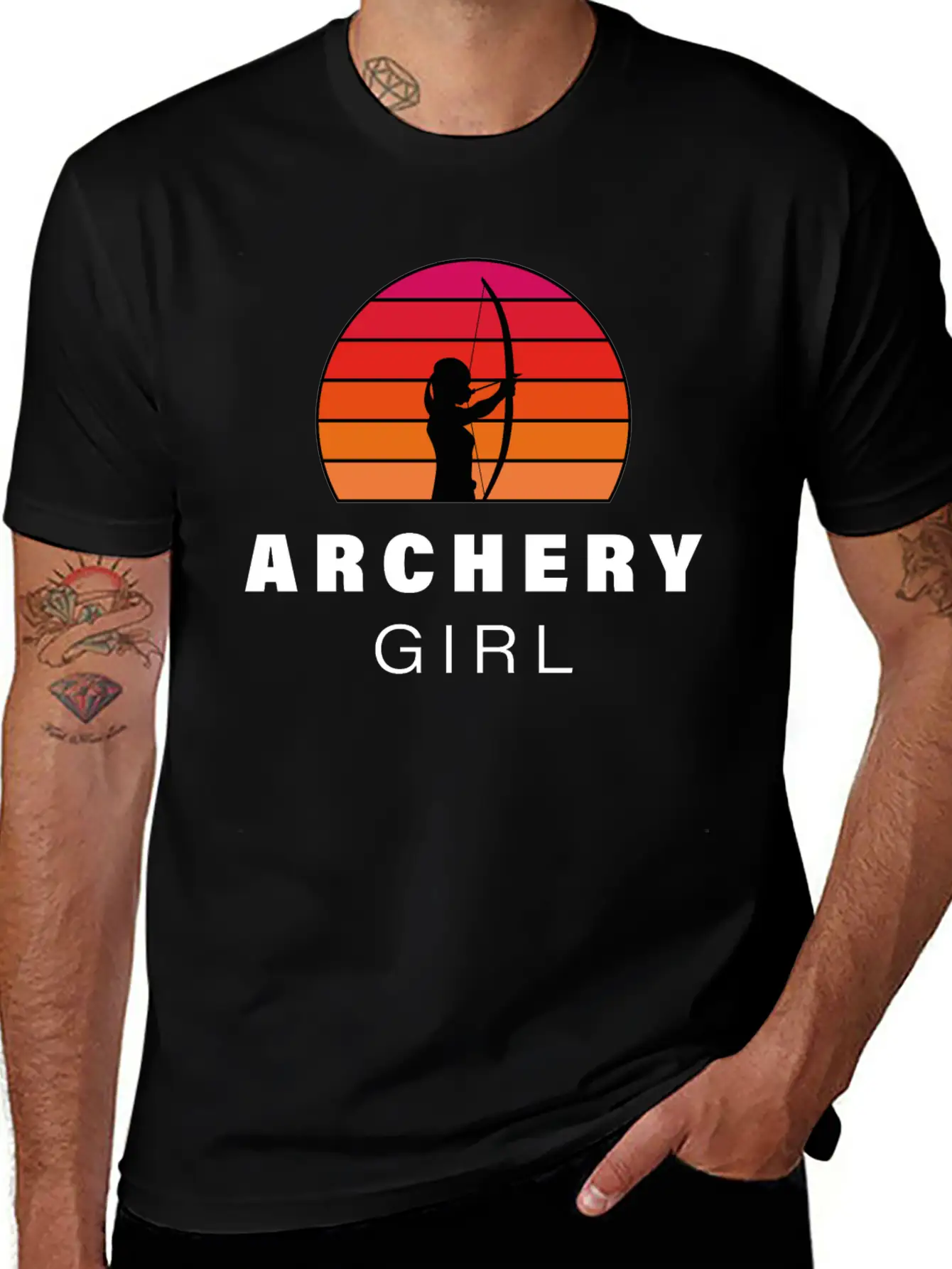 Archer Motif Silhouette Unisex Casual T-Shirt – Clean Design For Daily Comfort