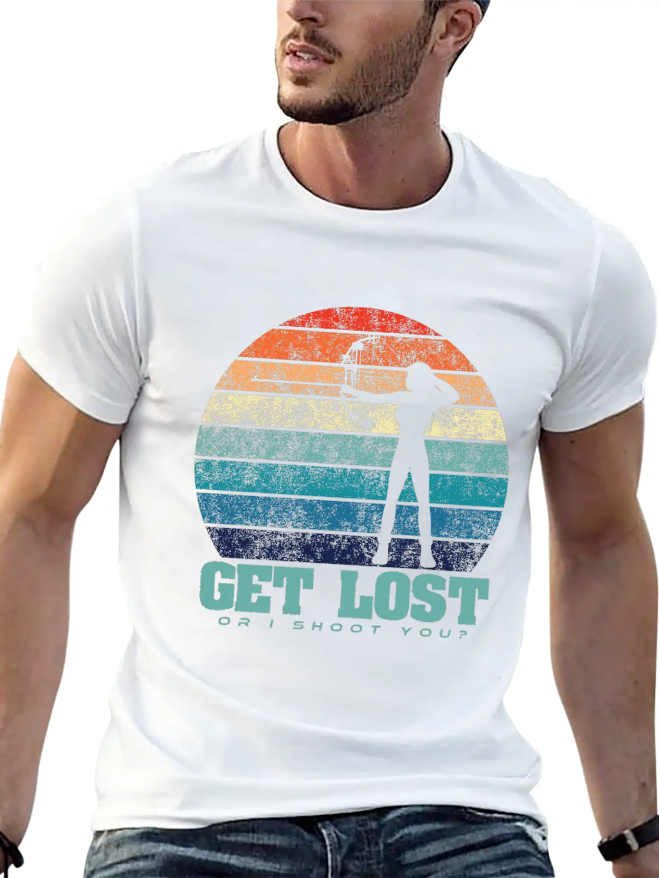 Archer Shirt Get Lost Or I Shoot You Archery Hunti Unisex Casual T-Shirt – Clean Design For Daily Comfort