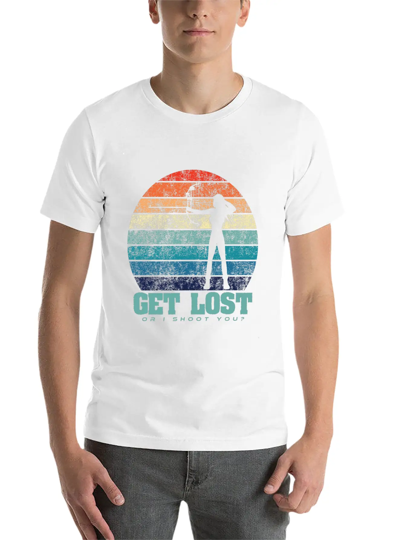 Archer Shirt Get Lost Or I Shoot You Archery Hunti Unisex Casual T-Shirt – Clean Design For Daily Comfort