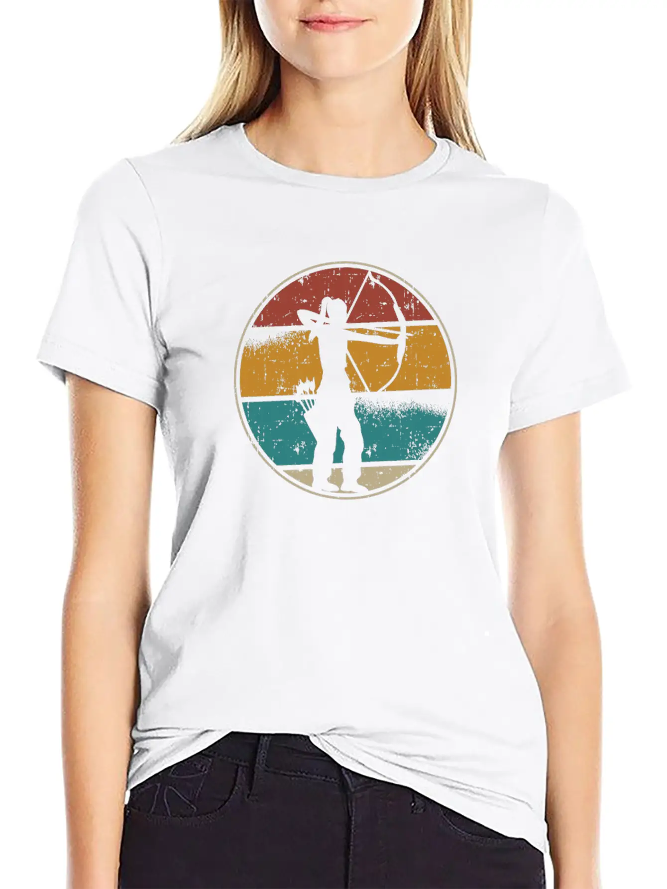 Archer Woman Archery Vintage Lightweight Cotton T-Shirt – Daily Comfort Graphic Shirt