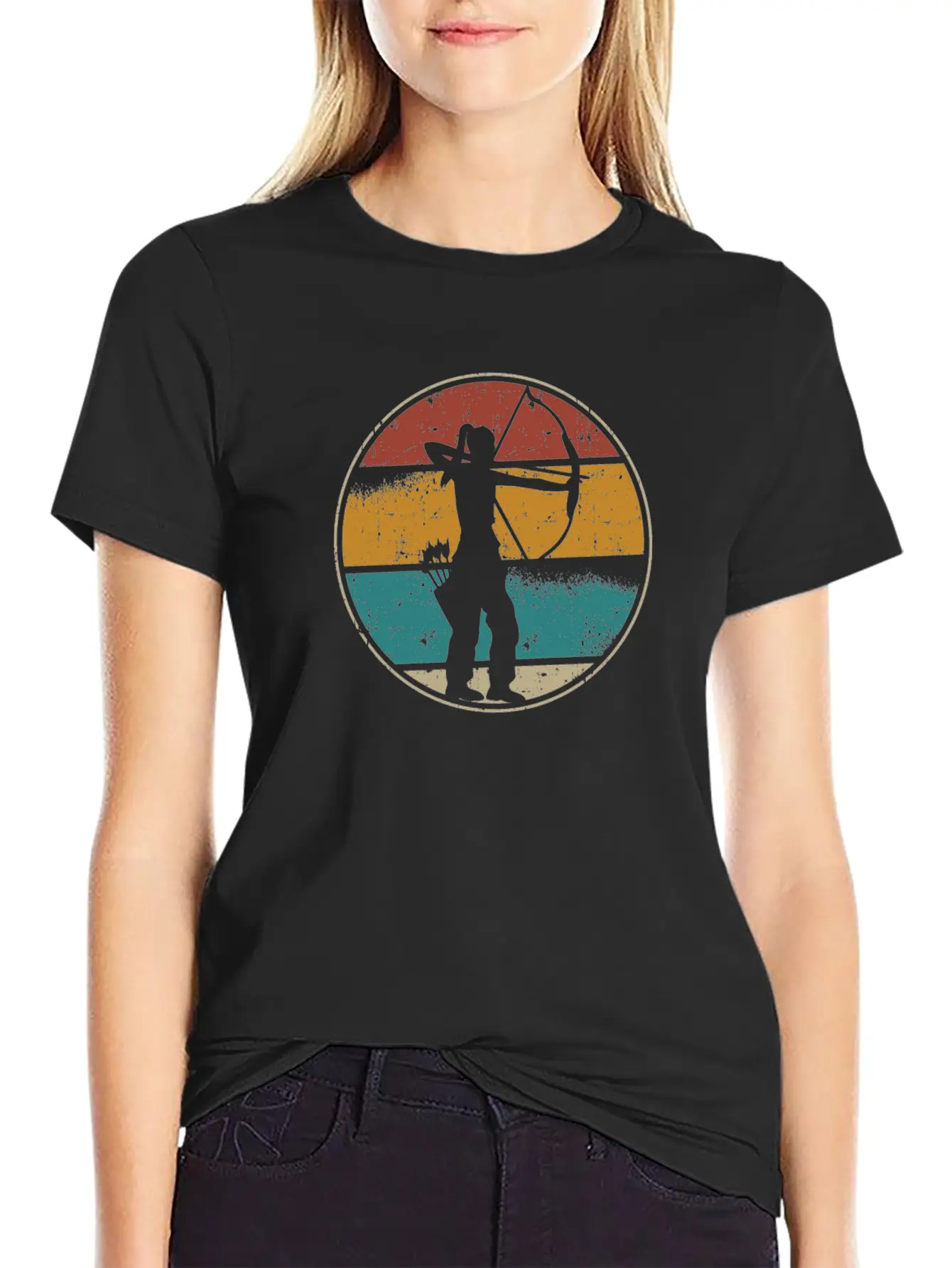 Archer Woman Archery Vintage Lightweight Cotton T-Shirt – Daily Comfort Graphic Shirt
