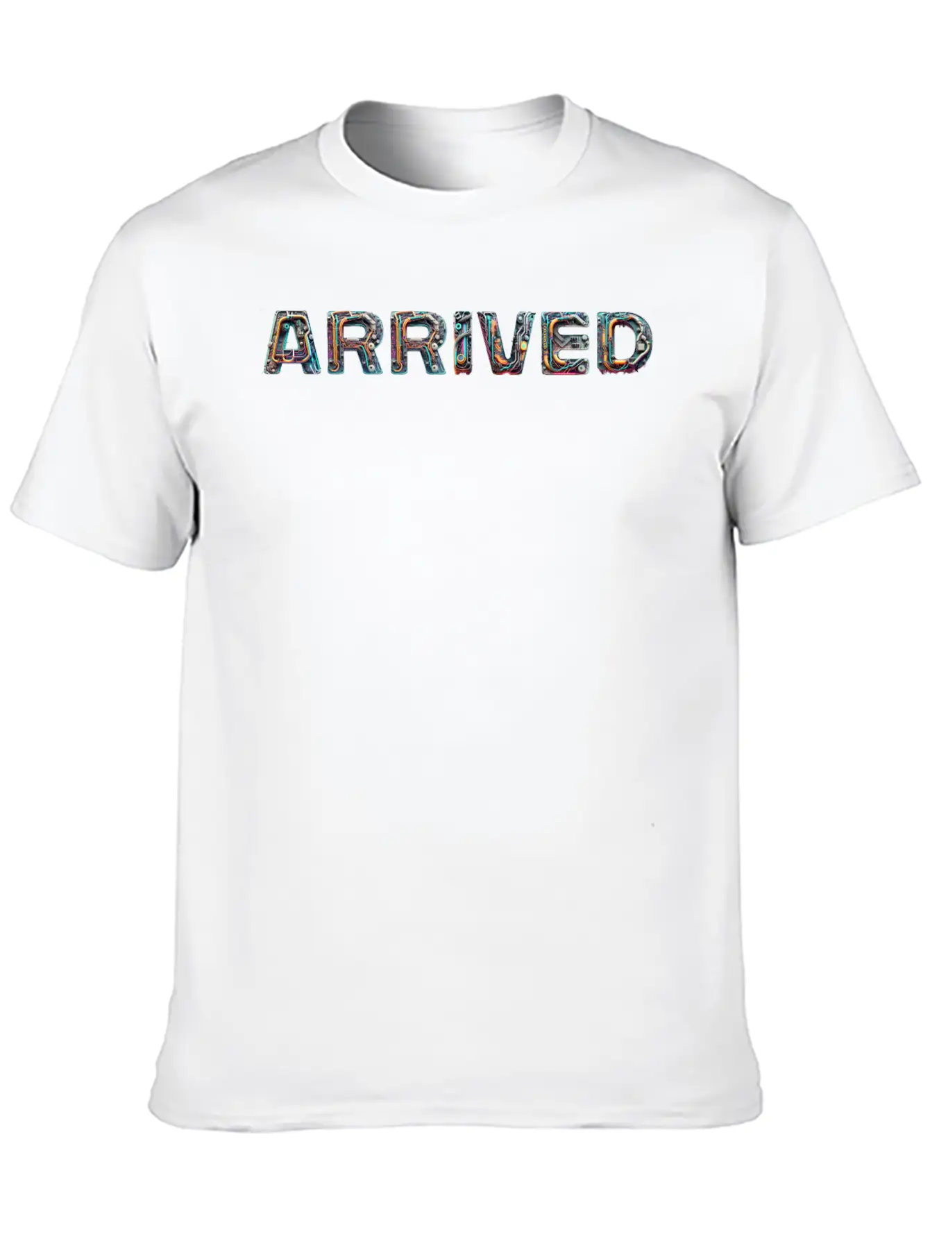 ARRIVED Cyber TextArt Essential Cotton Tee For Daily Outfits – Unisex Style