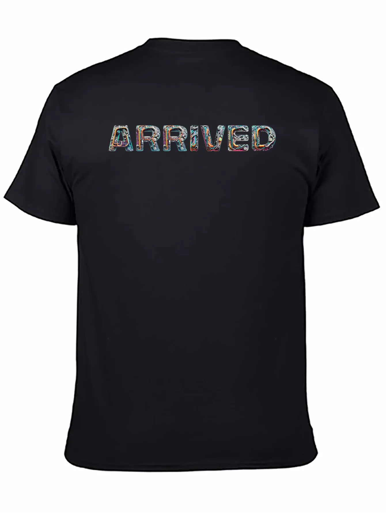 ARRIVED Cyber TextArt Essential Cotton Tee For Daily Outfits – Unisex Style