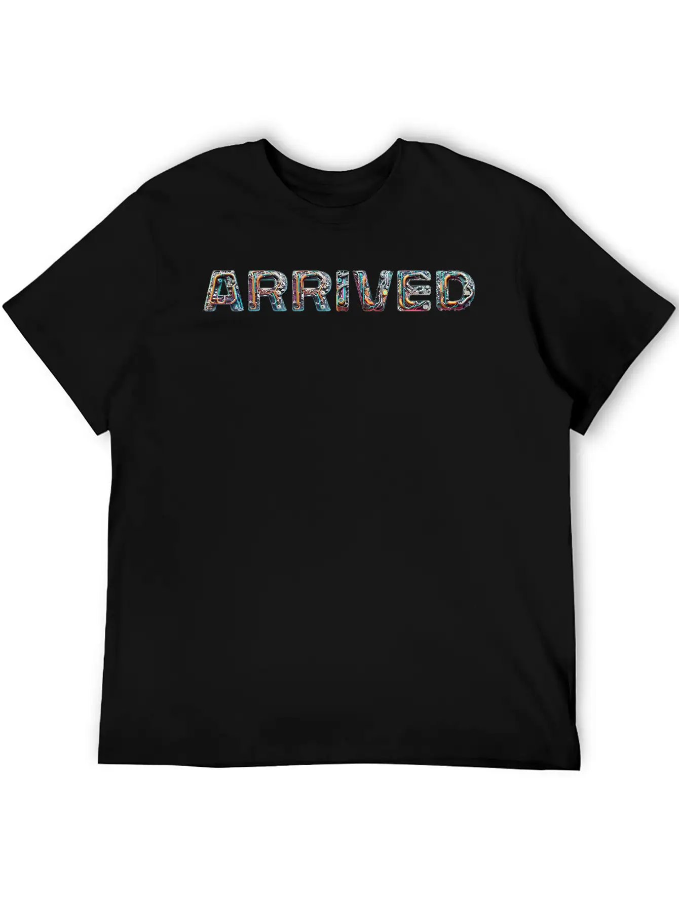 ARRIVED Cyber TextArt Essential Cotton Tee For Daily Outfits – Unisex Style
