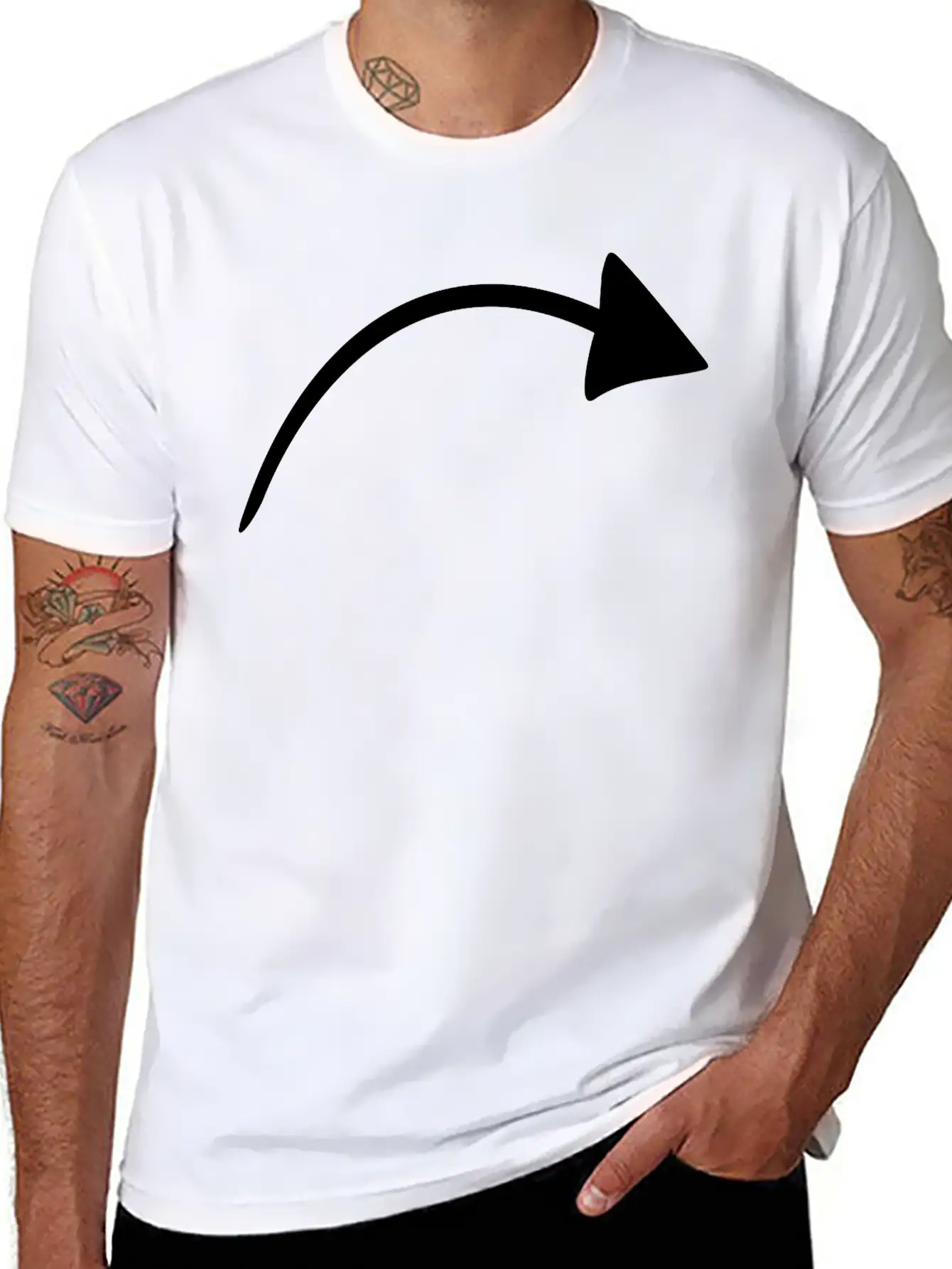 Arrow And Bow Arrow Symbol Tattoo Icon Gift Unisex Casual T-Shirt – Clean Design For Daily Comfort