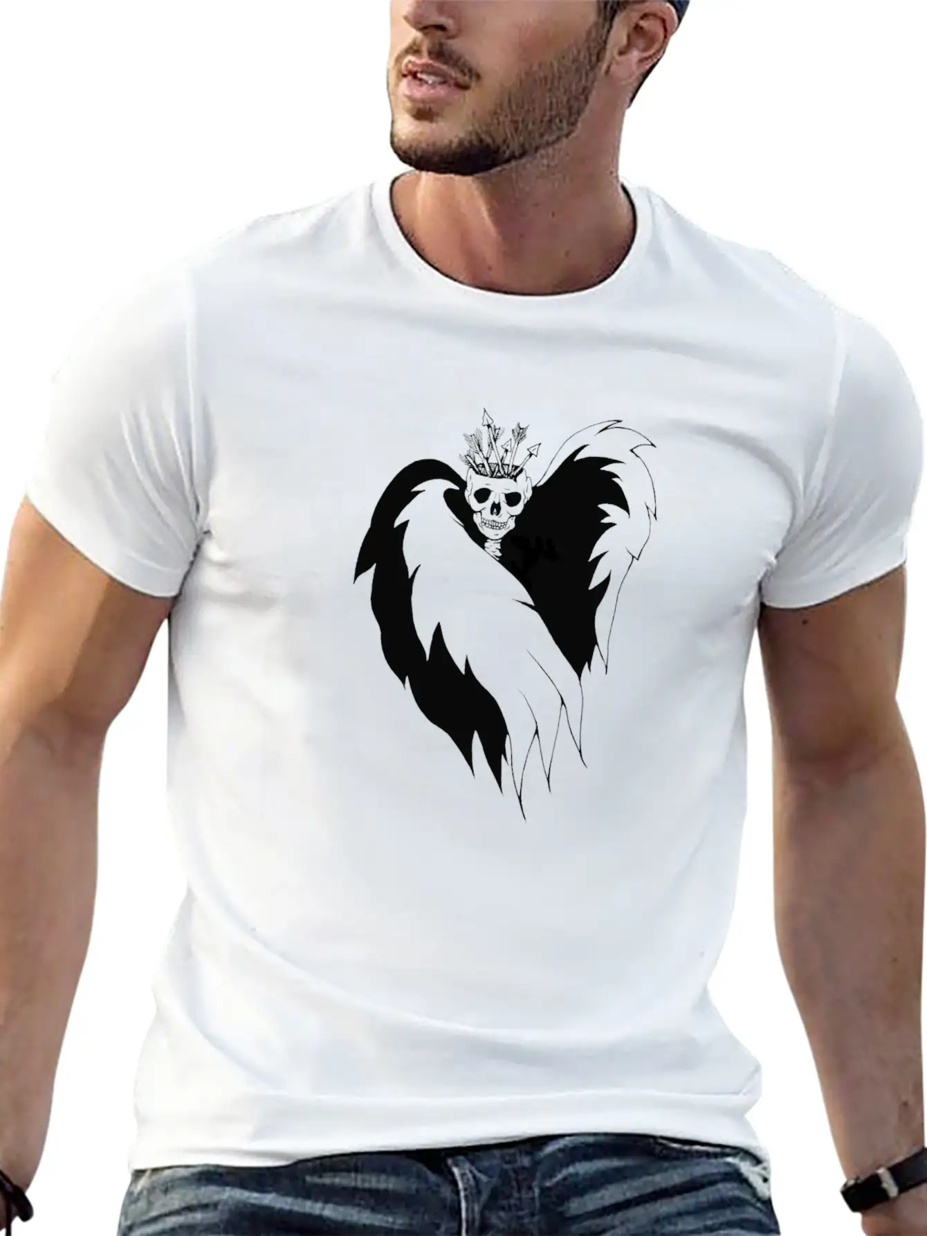 Arrow Crown Lightweight Cotton T-Shirt – Daily Comfort Graphic Shirt