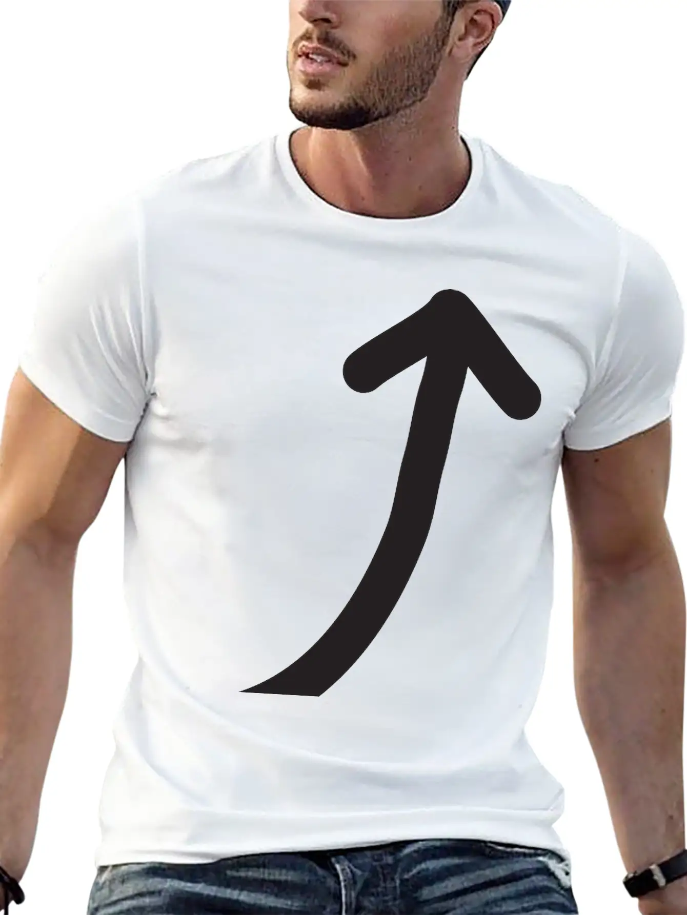 Arrow Up Modern Fit Casual T-Shirt ��� Clean And Versatile Design