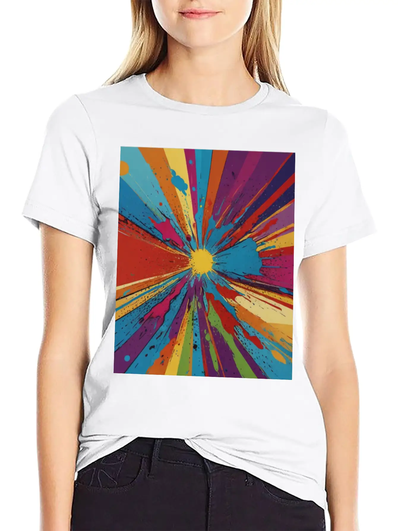Artfully Designed Pop Art T-Shirt Basic Graphic T-Shirt – Daily Comfort In Soft Cotton