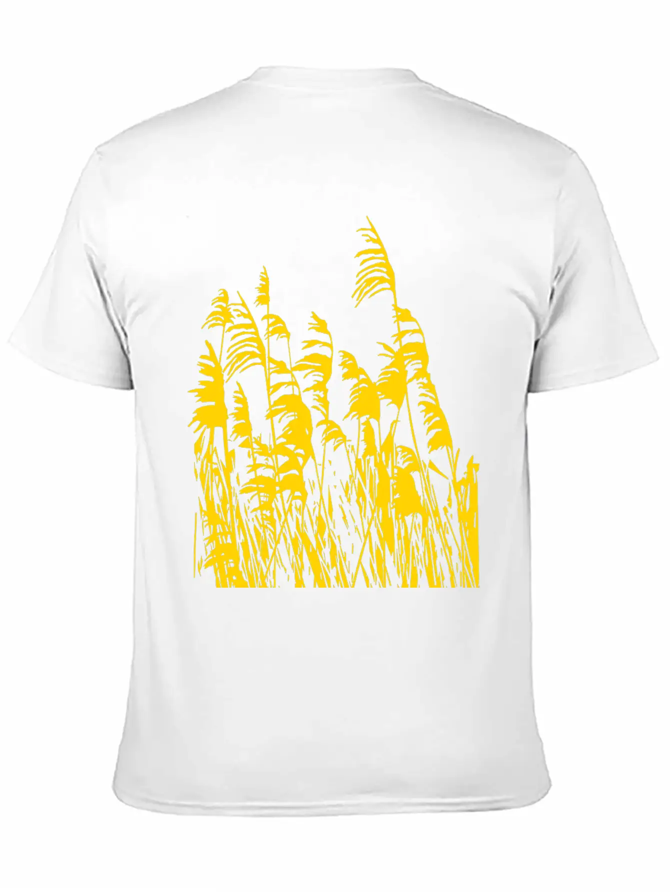 Artistic Gold/silver Metalic Reed Grass Nature Lightweight Cotton T-Shirt – Daily Comfort Graphic Shirt