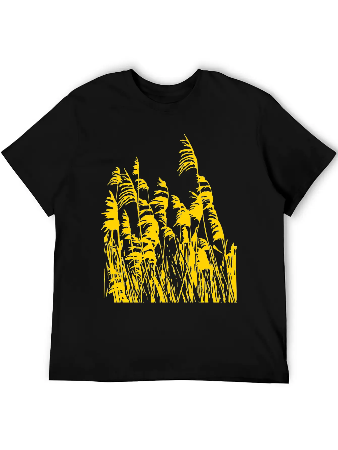 Artistic Gold/silver Metalic Reed Grass Nature Lightweight Cotton T-Shirt – Daily Comfort Graphic Shirt