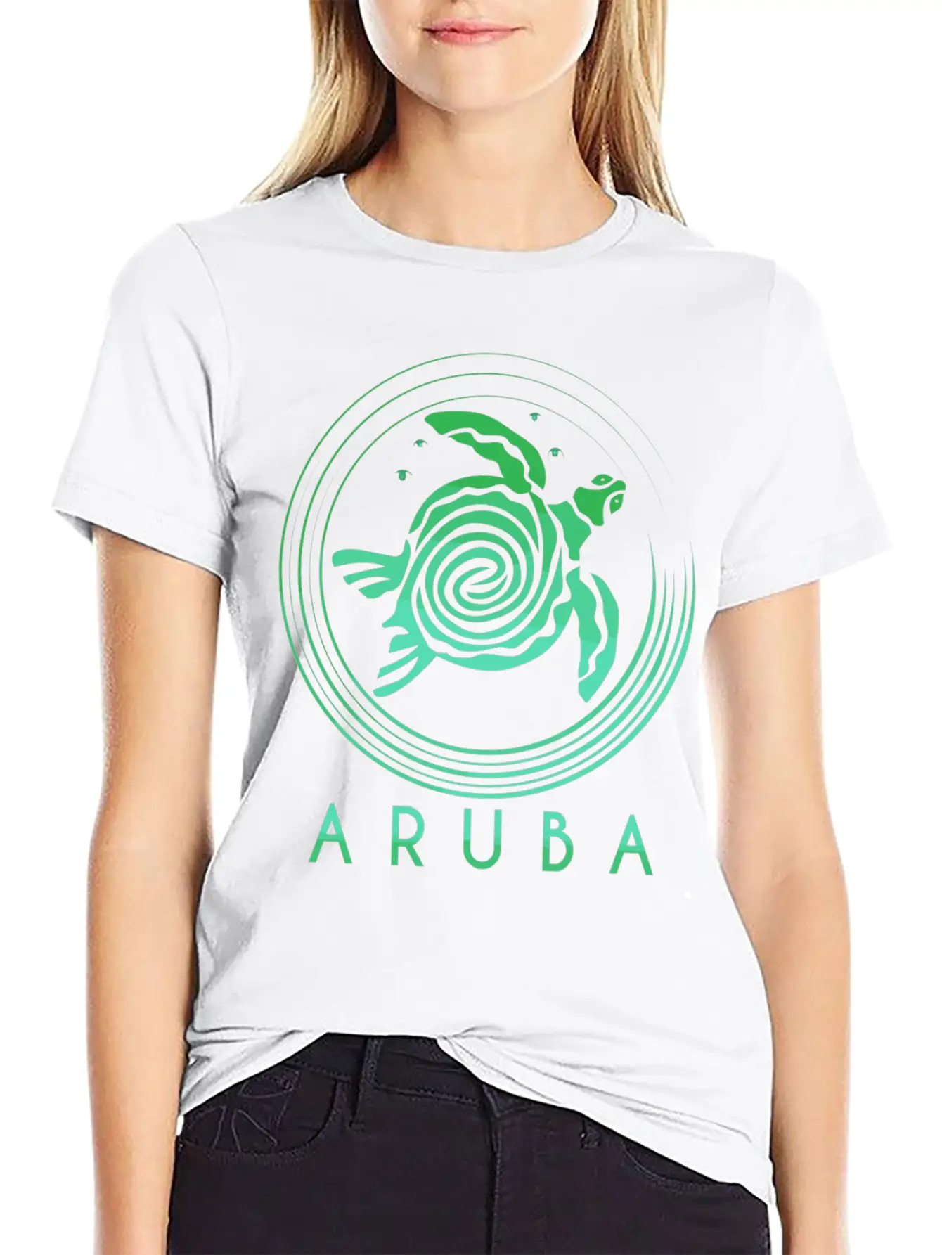 Aruba Tribal Turtle Classic Fit Graphic Tee For Daily Comfort – Unisex Cotton Shirt