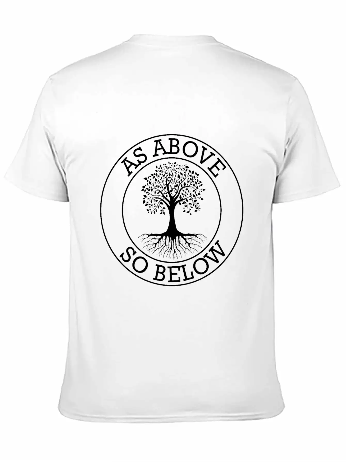 As Above, So Below - Spirituality Tree Unisex Casual T-Shirt – Clean Design For Daily Comfort
