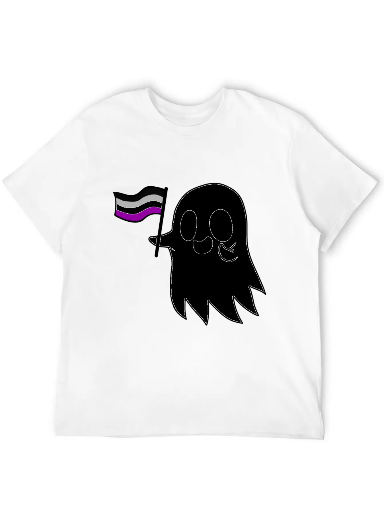 Asexual Pride Ghost Classic T Shirt Classic Fit Graphic Tee For Daily Comfort – Unisex Cotton Shirt