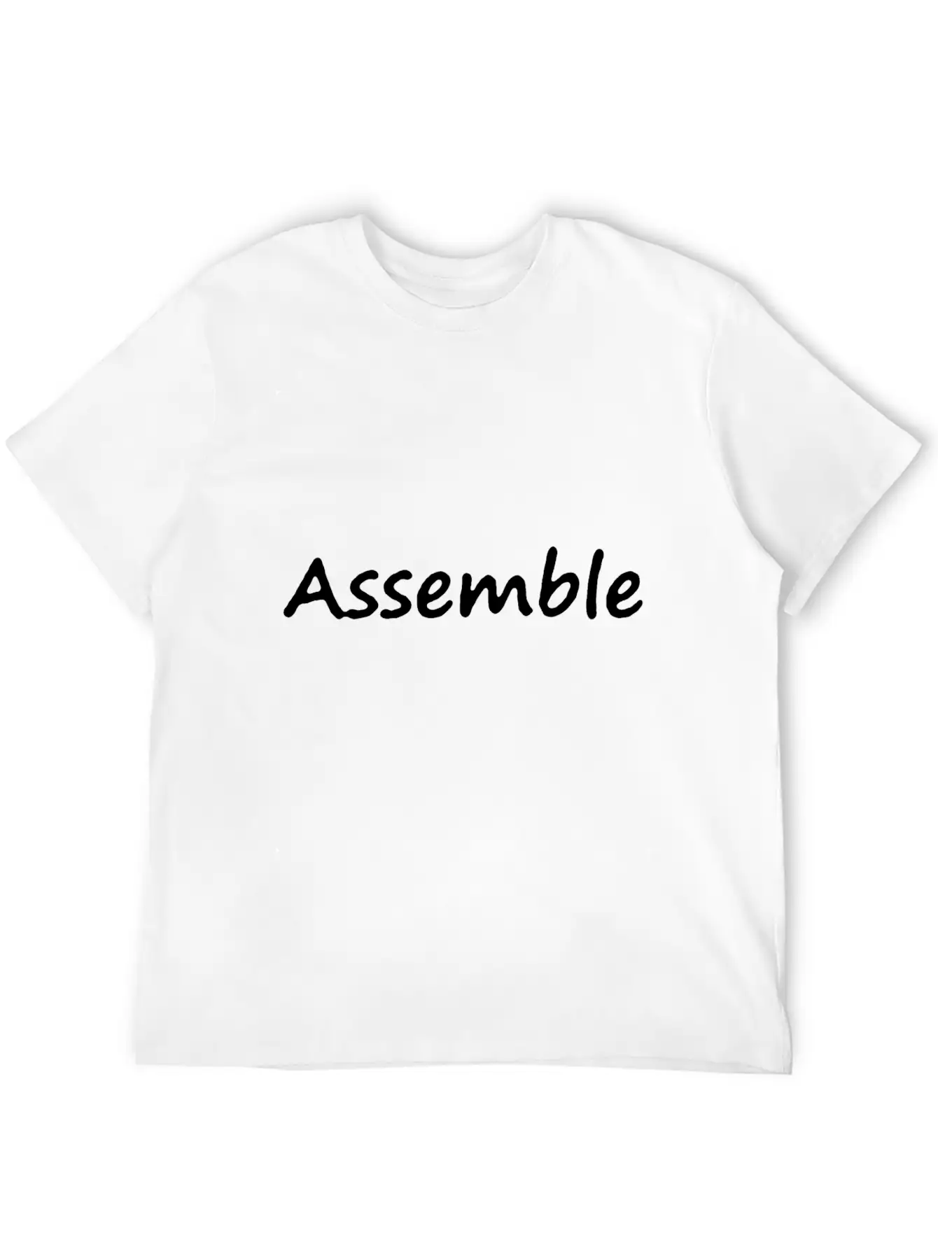 Assemble Lettering Stylish Everyday T-Shirt – Unisex Basic Cotton Tee