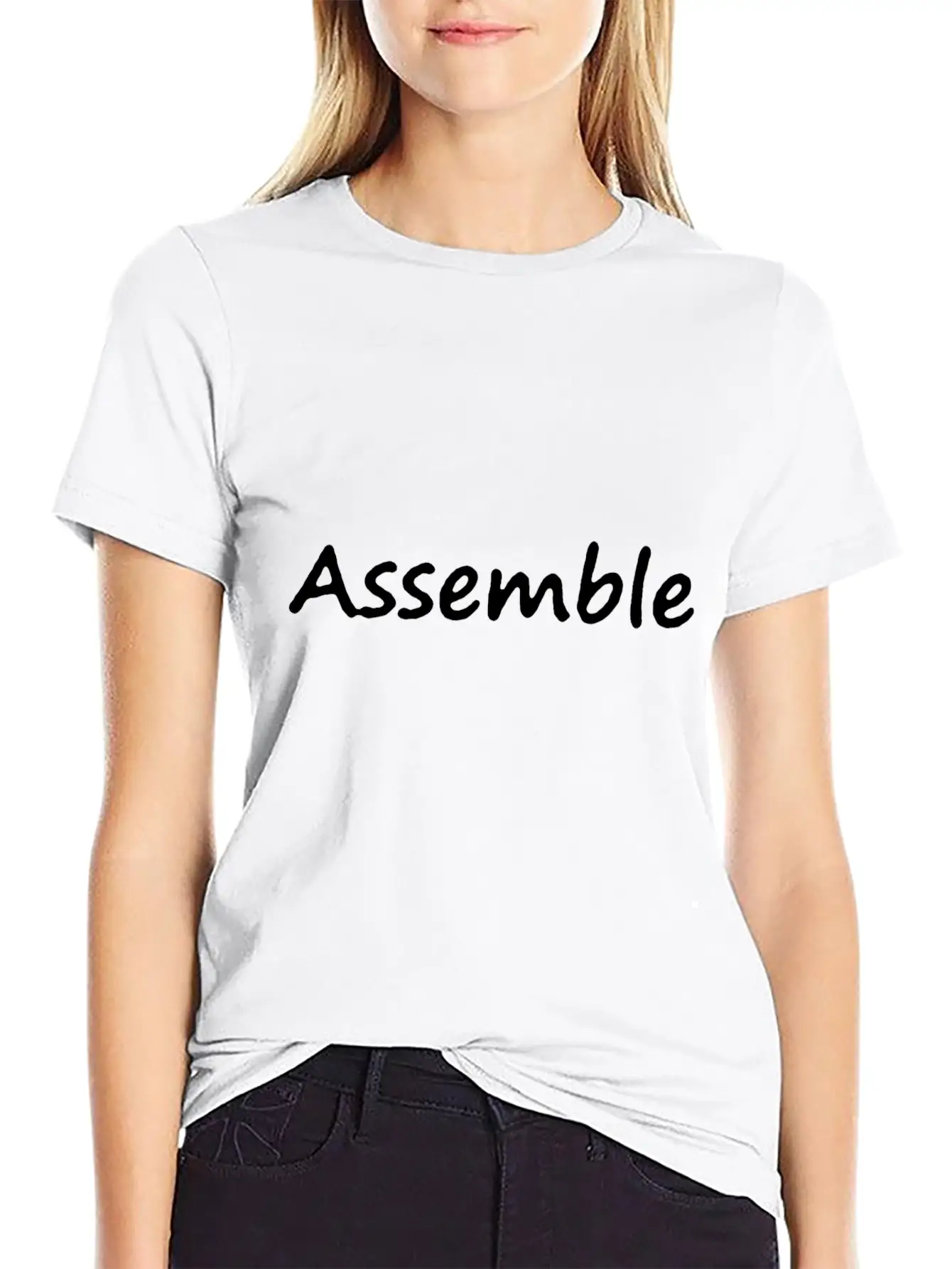 Assemble Lettering Stylish Everyday T-Shirt – Unisex Basic Cotton Tee