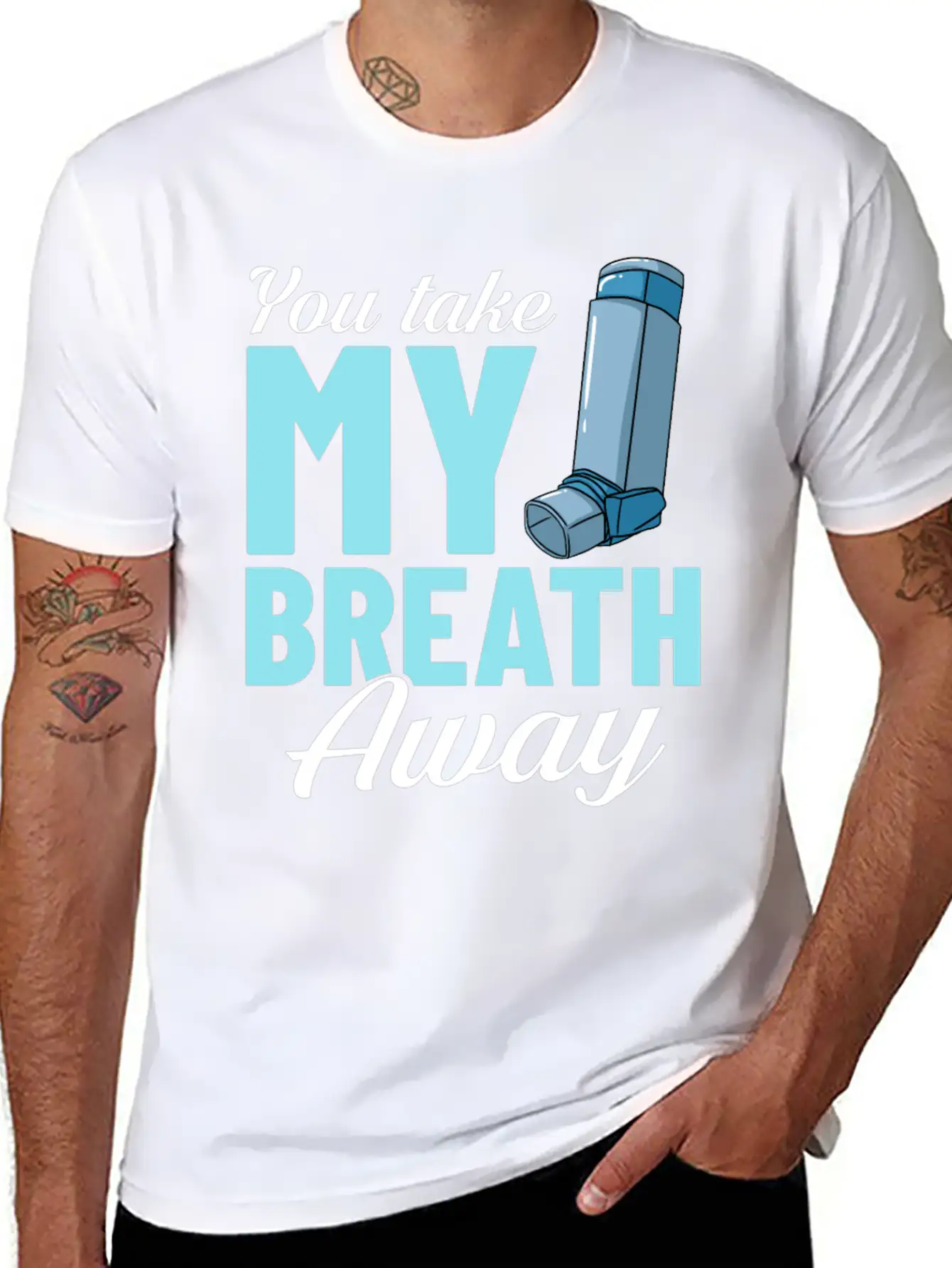 Asthma Inhaler Pump Medicine Treatment Asthmatic Unisex Casual T-Shirt – Clean Design For Daily Comfort