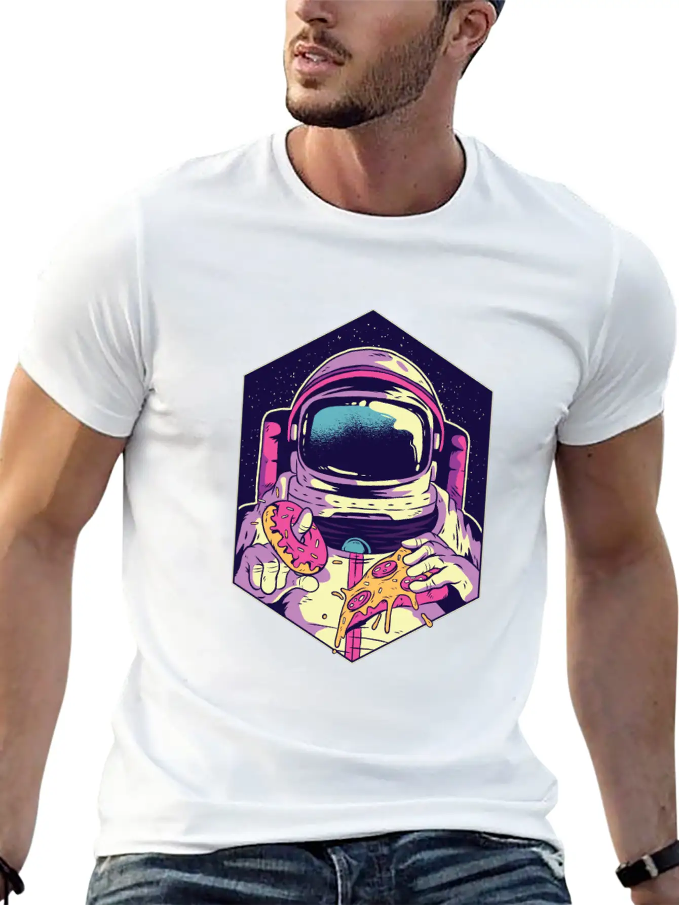 Astronaut Food Modern Fit Casual T-Shirt – Clean And Versatile Design