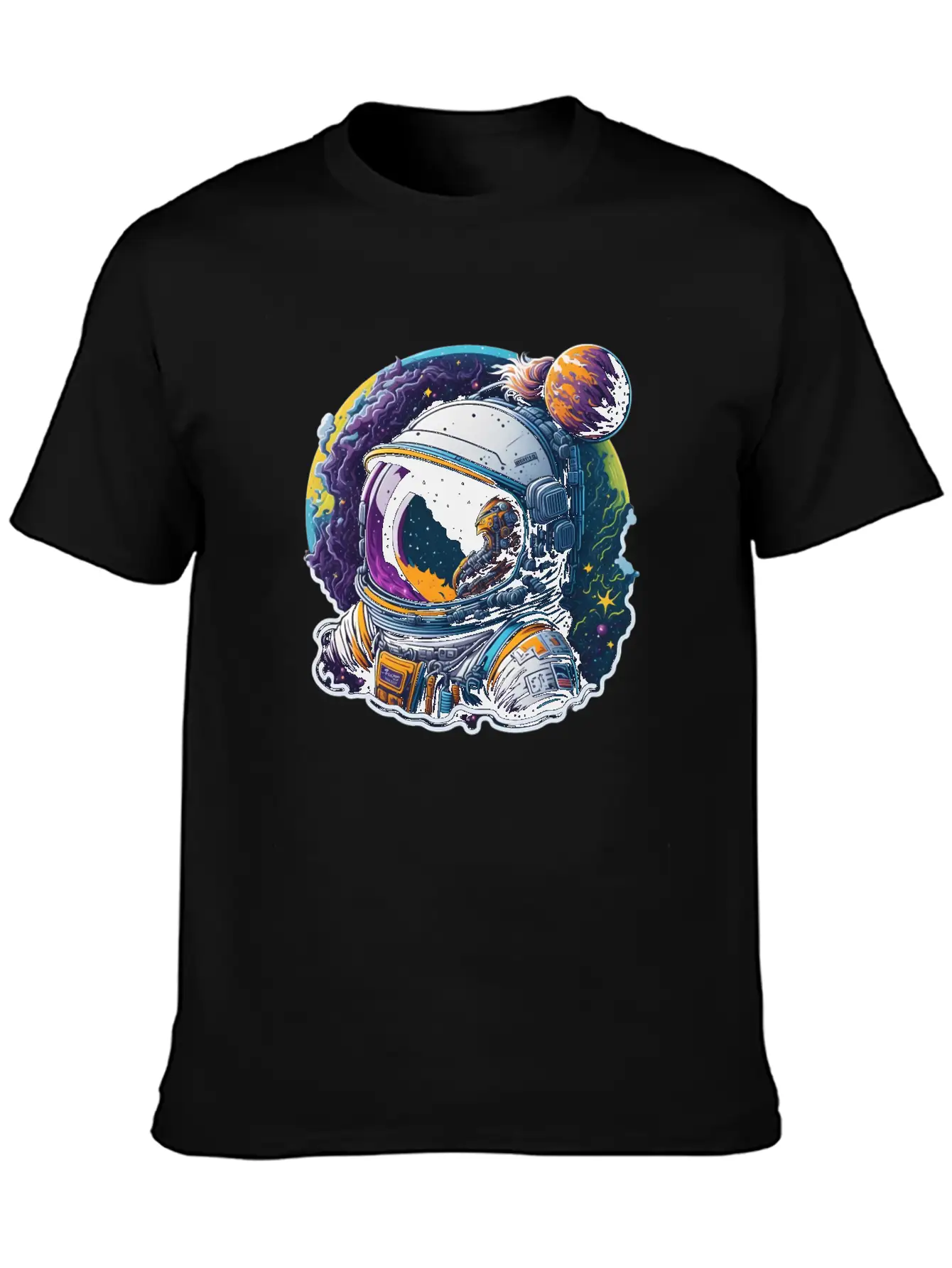 Astronaut Lost Planets Space Lightweight Cotton T-Shirt – Daily Comfort Graphic Shirt