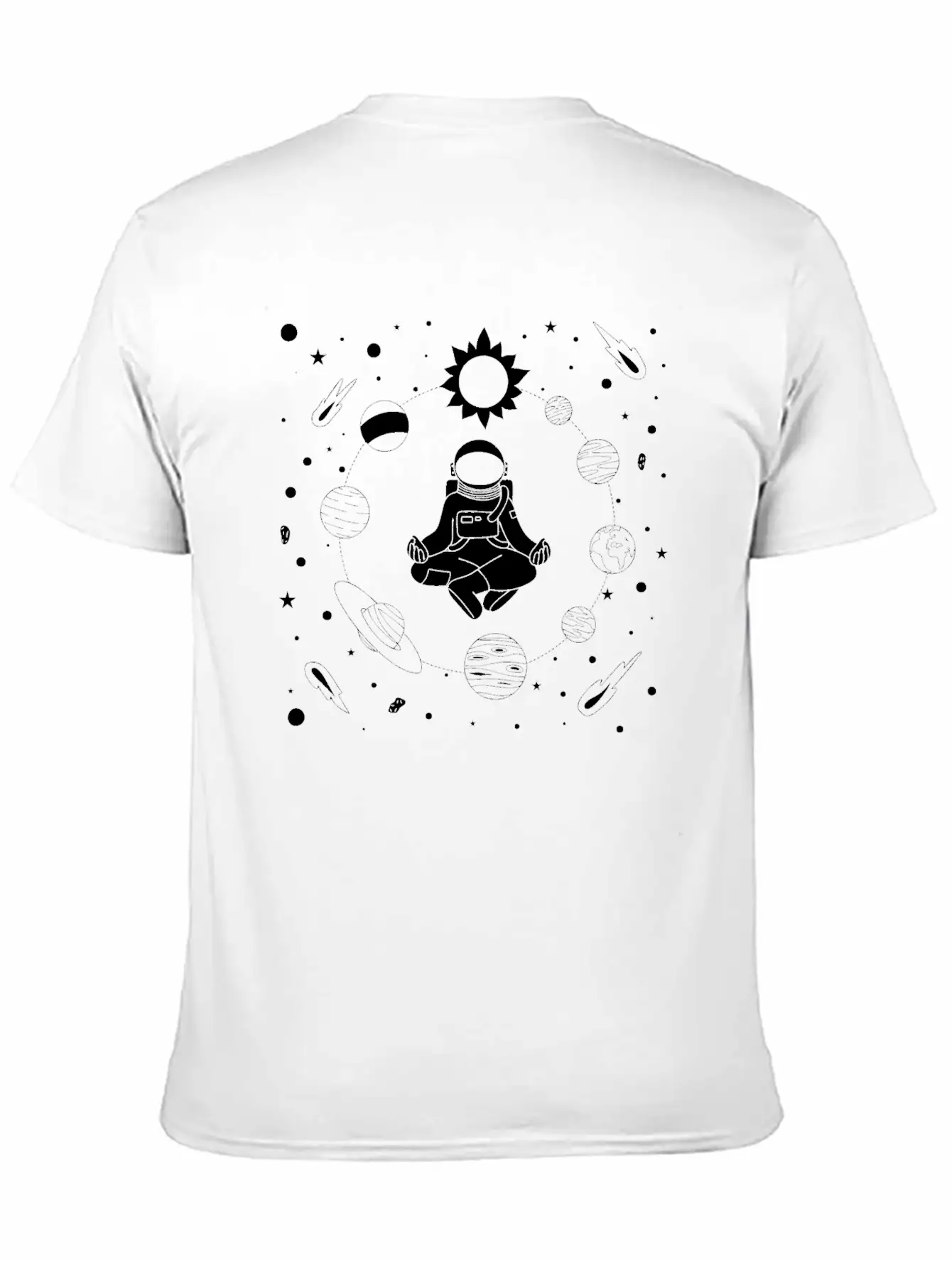 Astronaut Meditation Unisex Casual T-Shirt – Clean Design For Daily Comfort