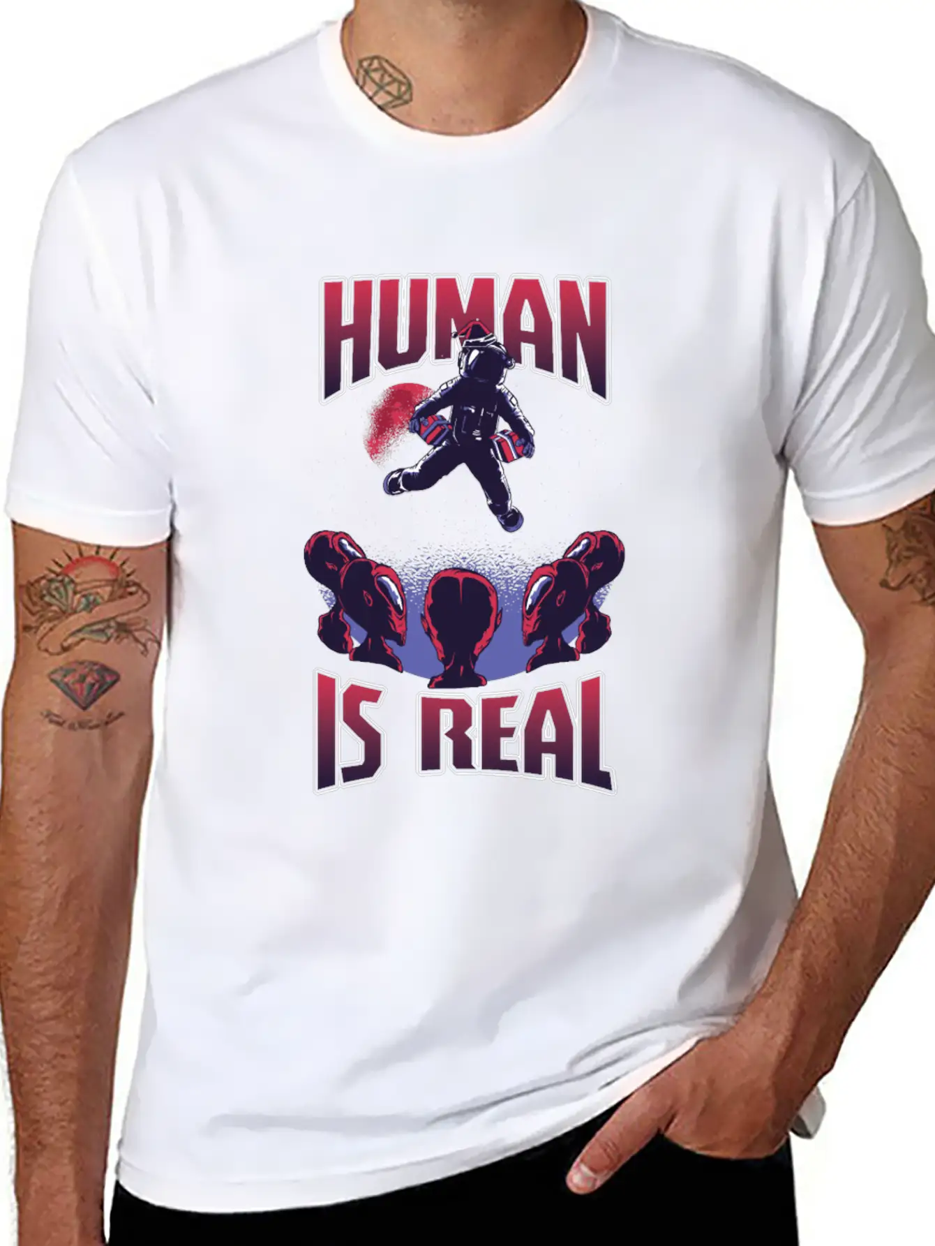Astronauts Scientist Galaxy Planets Gifts Human Lightweight Cotton T-Shirt – Daily Comfort Graphic Shirt
