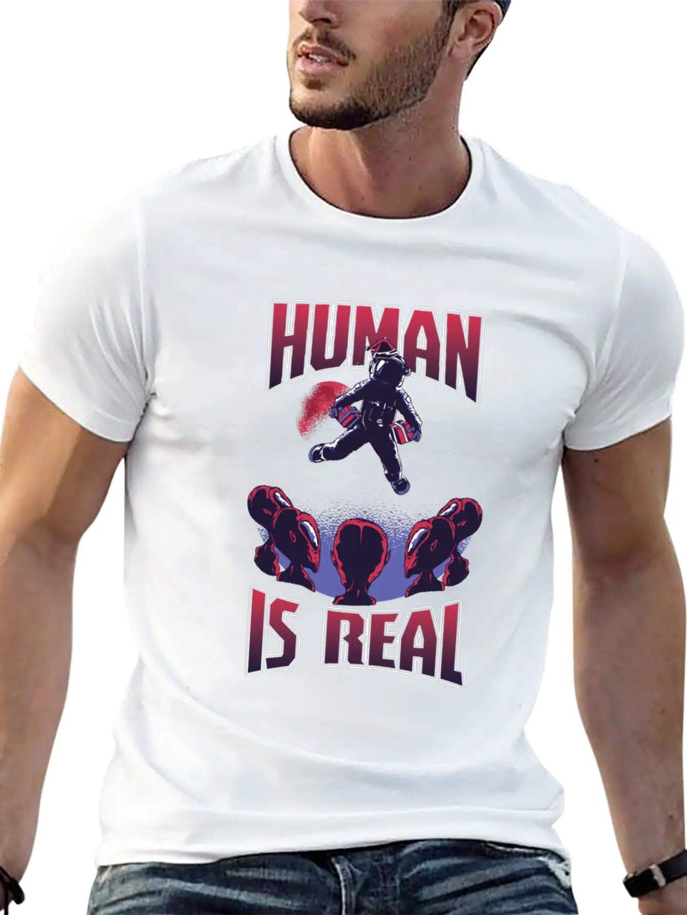 Astronauts Scientist Galaxy Planets Gifts Human Lightweight Cotton T-Shirt – Daily Comfort Graphic Shirt