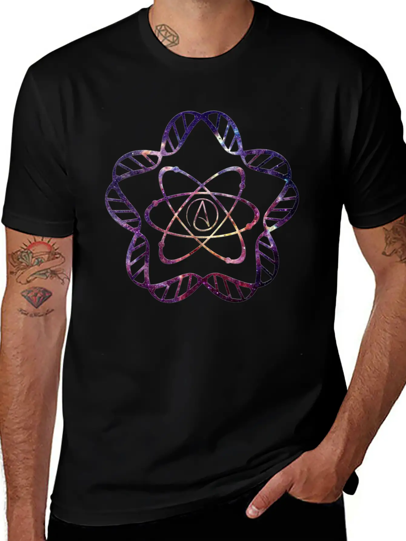 Atheist Star DNA Stylish Everyday T-Shirt – Unisex Basic Cotton Tee