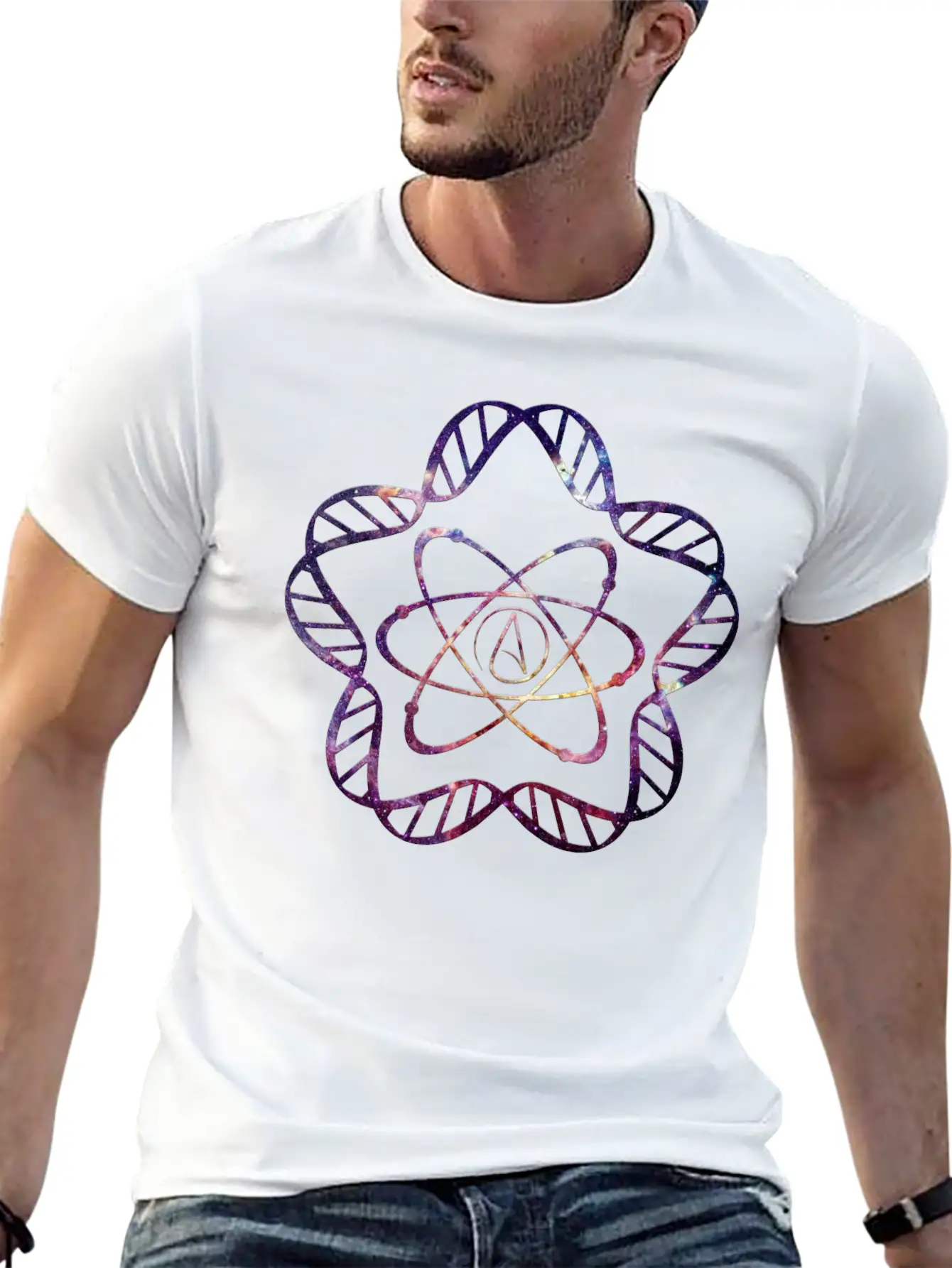 Atheist Star DNA Stylish Everyday T-Shirt – Unisex Basic Cotton Tee