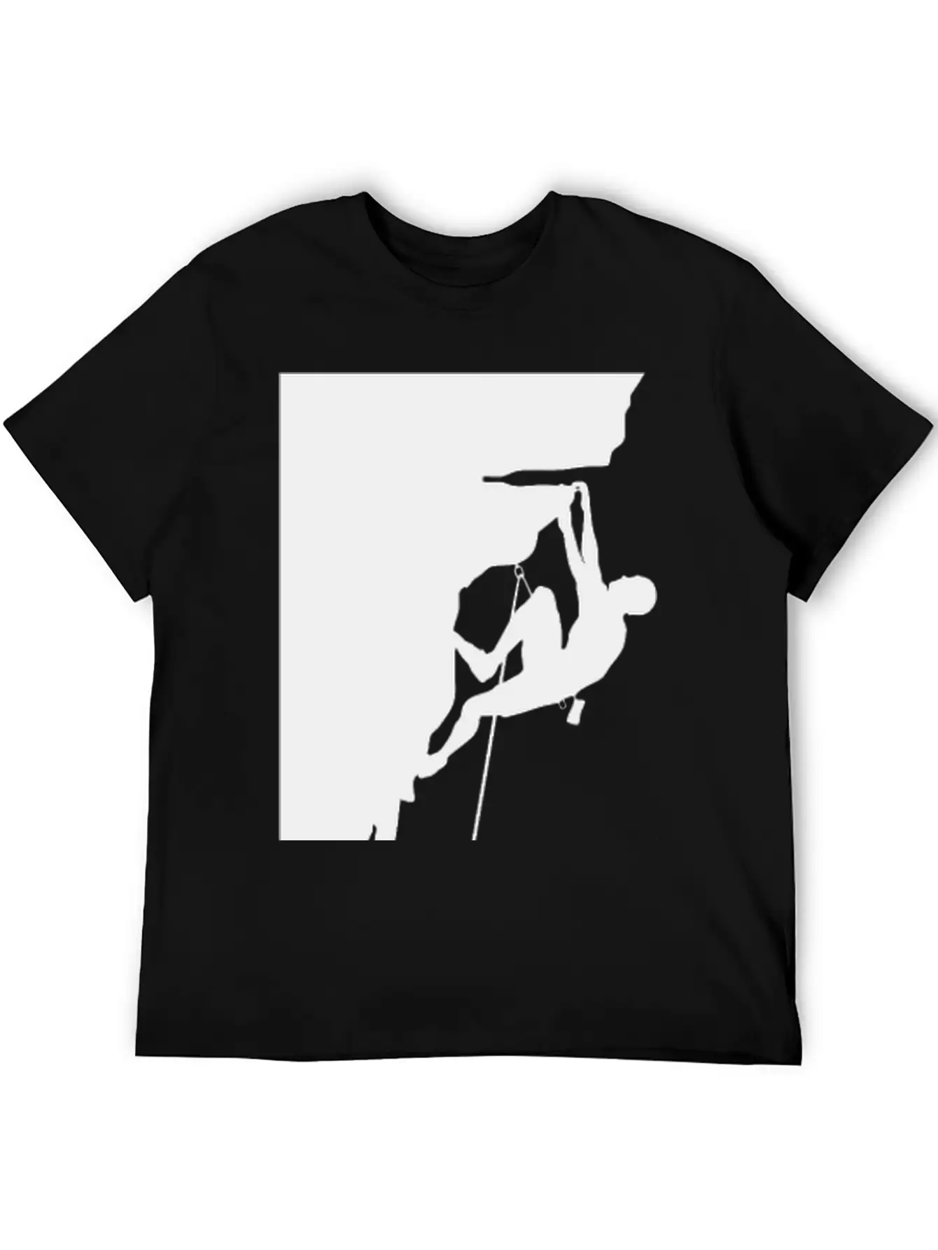 Athletic Man Climbing Mountain Rock Basic Graphic T-Shirt – Daily Comfort In Soft Cotton