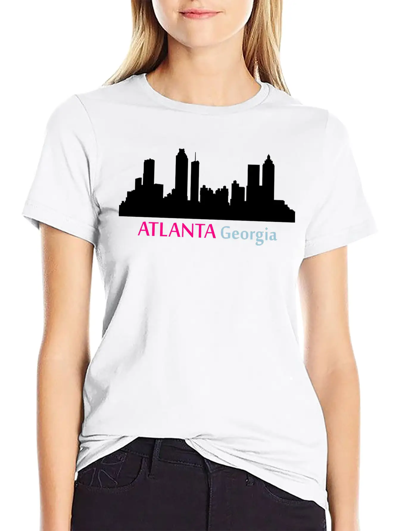 Atlanta, Georgia Lightweight Cotton T-Shirt – Daily Comfort Graphic Shirt