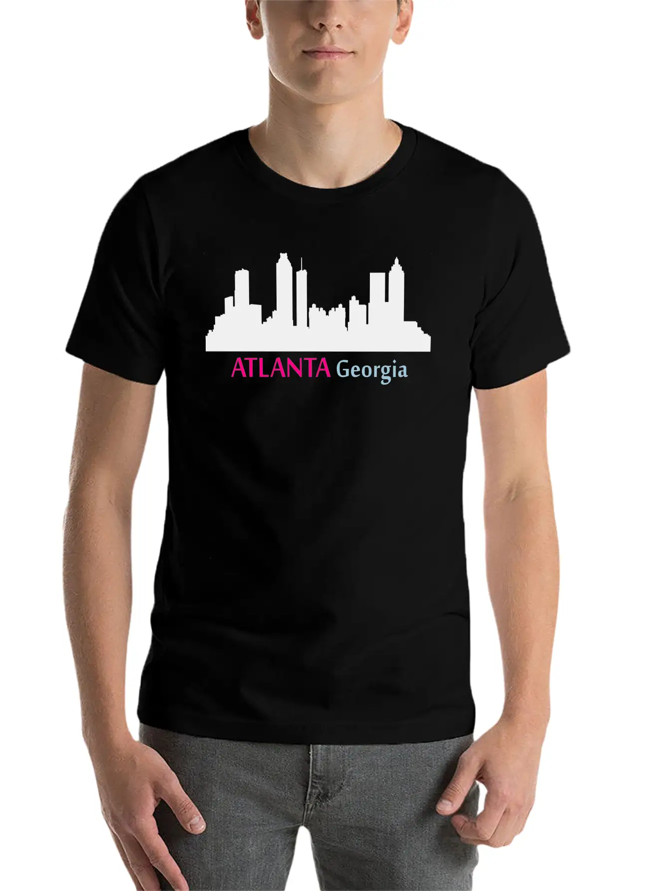 Atlanta, Georgia Lightweight Cotton T-Shirt – Daily Comfort Graphic Shirt
