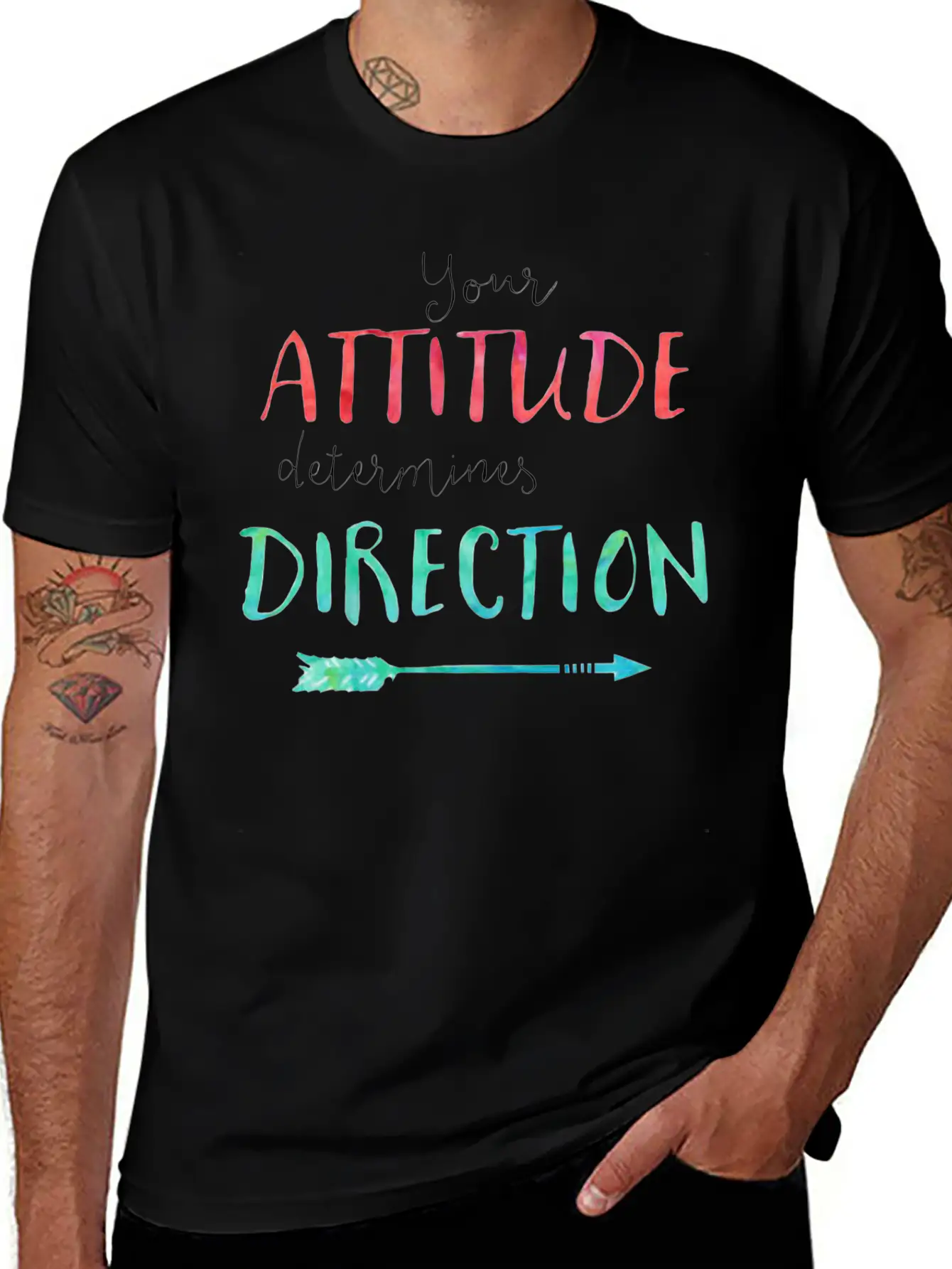 Attitude Classic Fit Graphic Tee For Daily Comfort – Unisex Cotton Shirt