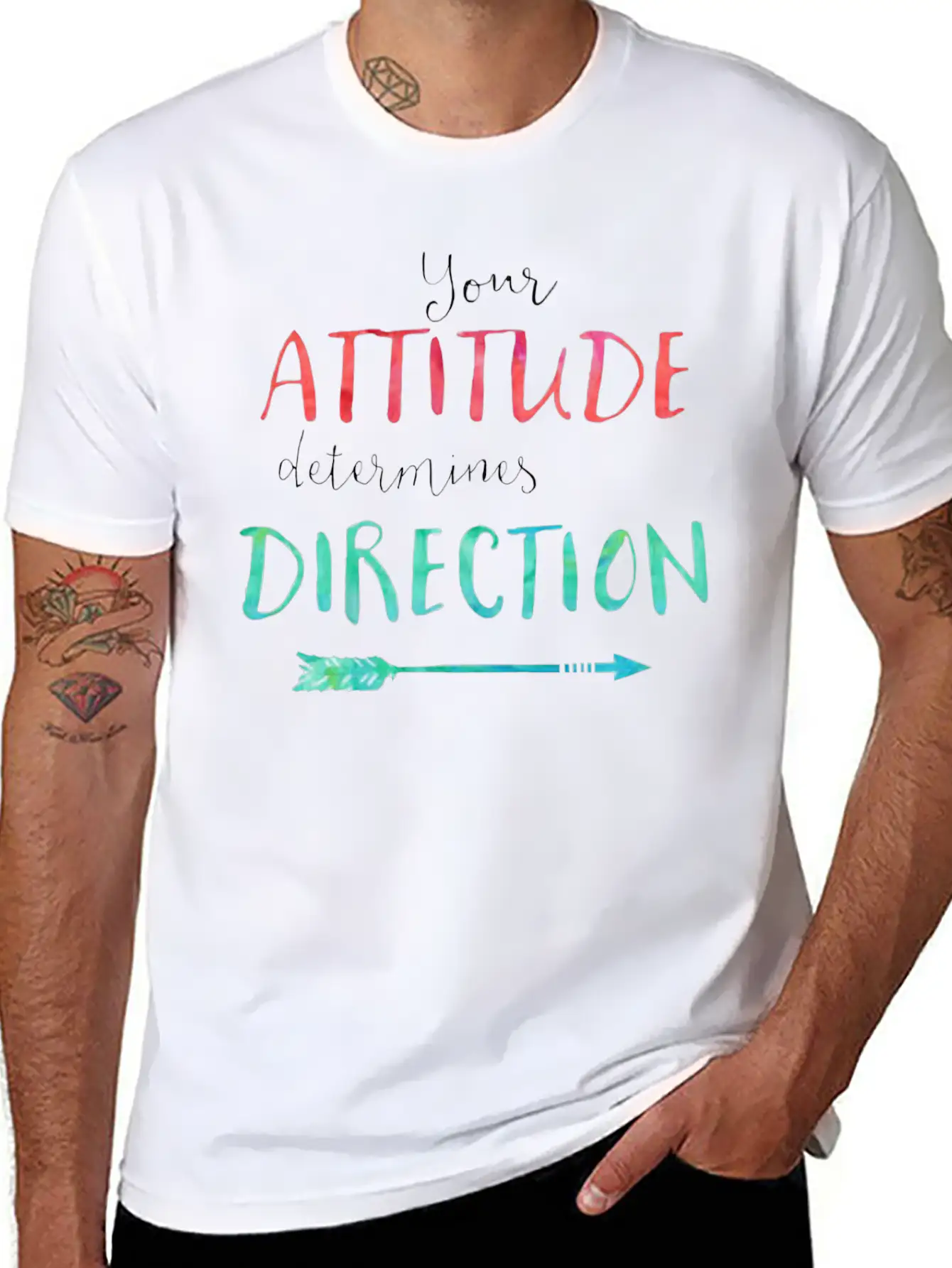 Attitude Classic Fit Graphic Tee For Daily Comfort – Unisex Cotton Shirt