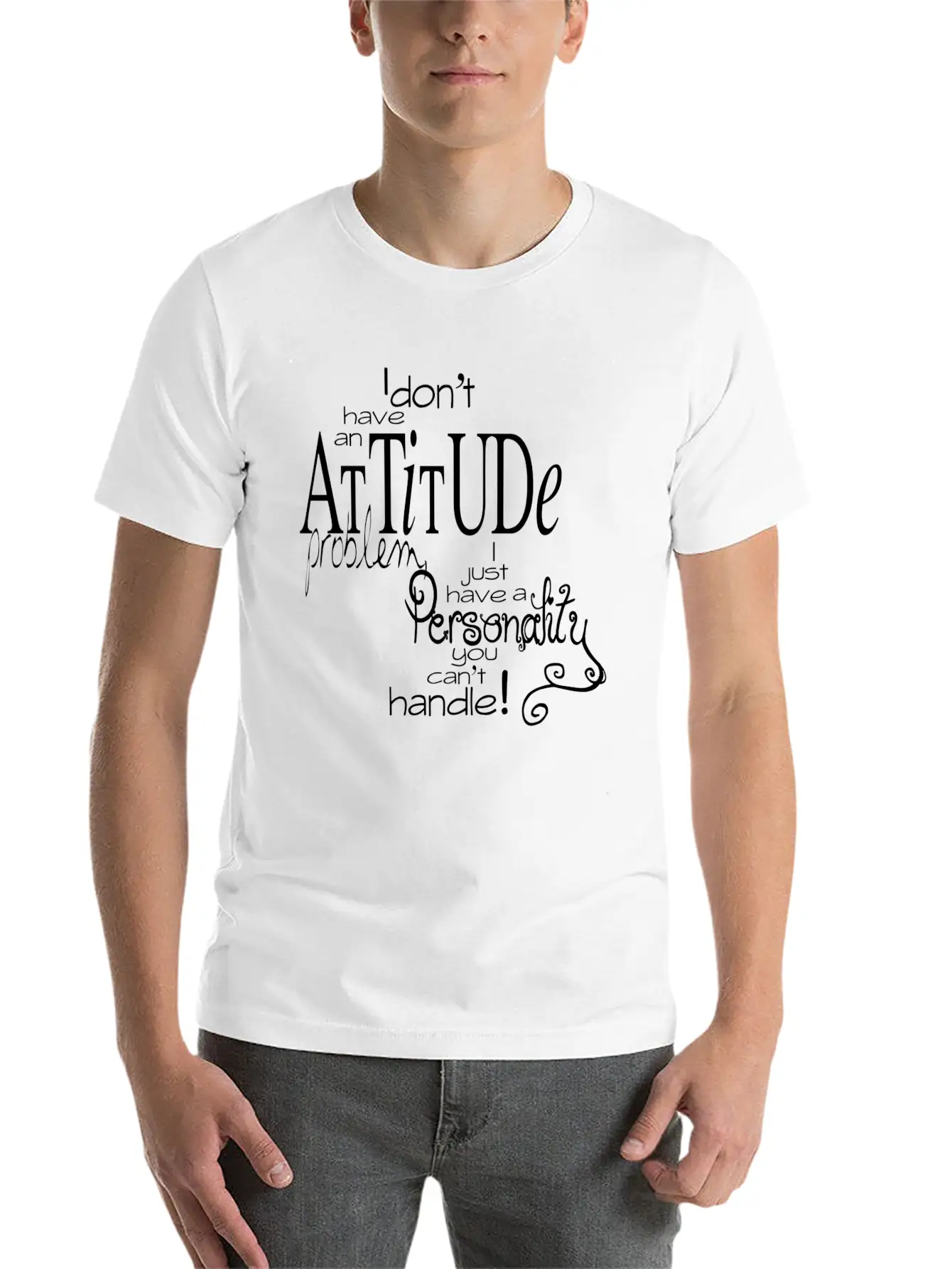 Attitude Unisex Casual T-Shirt ��� Clean Design For Daily Comfort