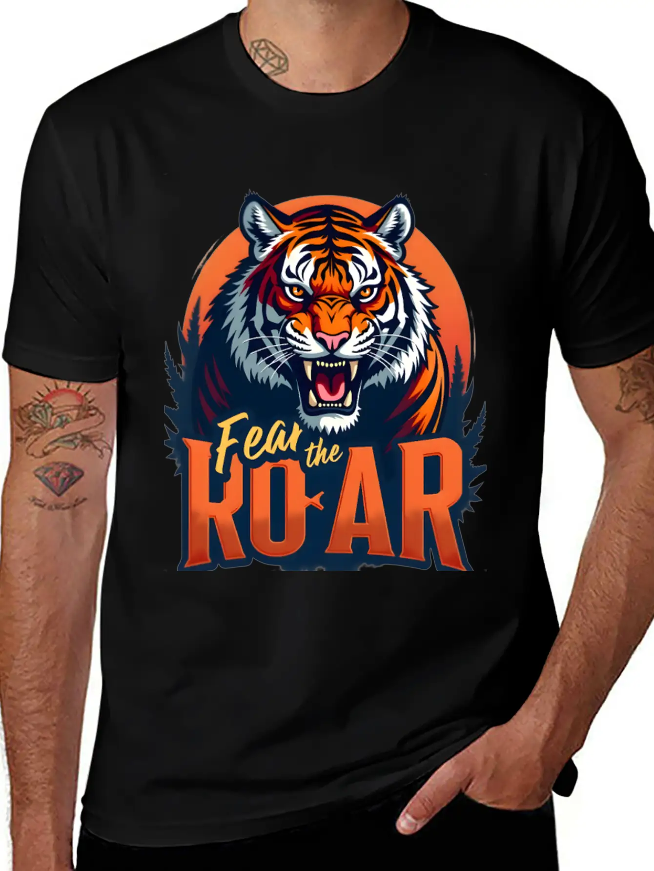 Auburn Tiger Fear The Roar Lightweight Cotton T-Shirt – Daily Comfort Graphic Shirt