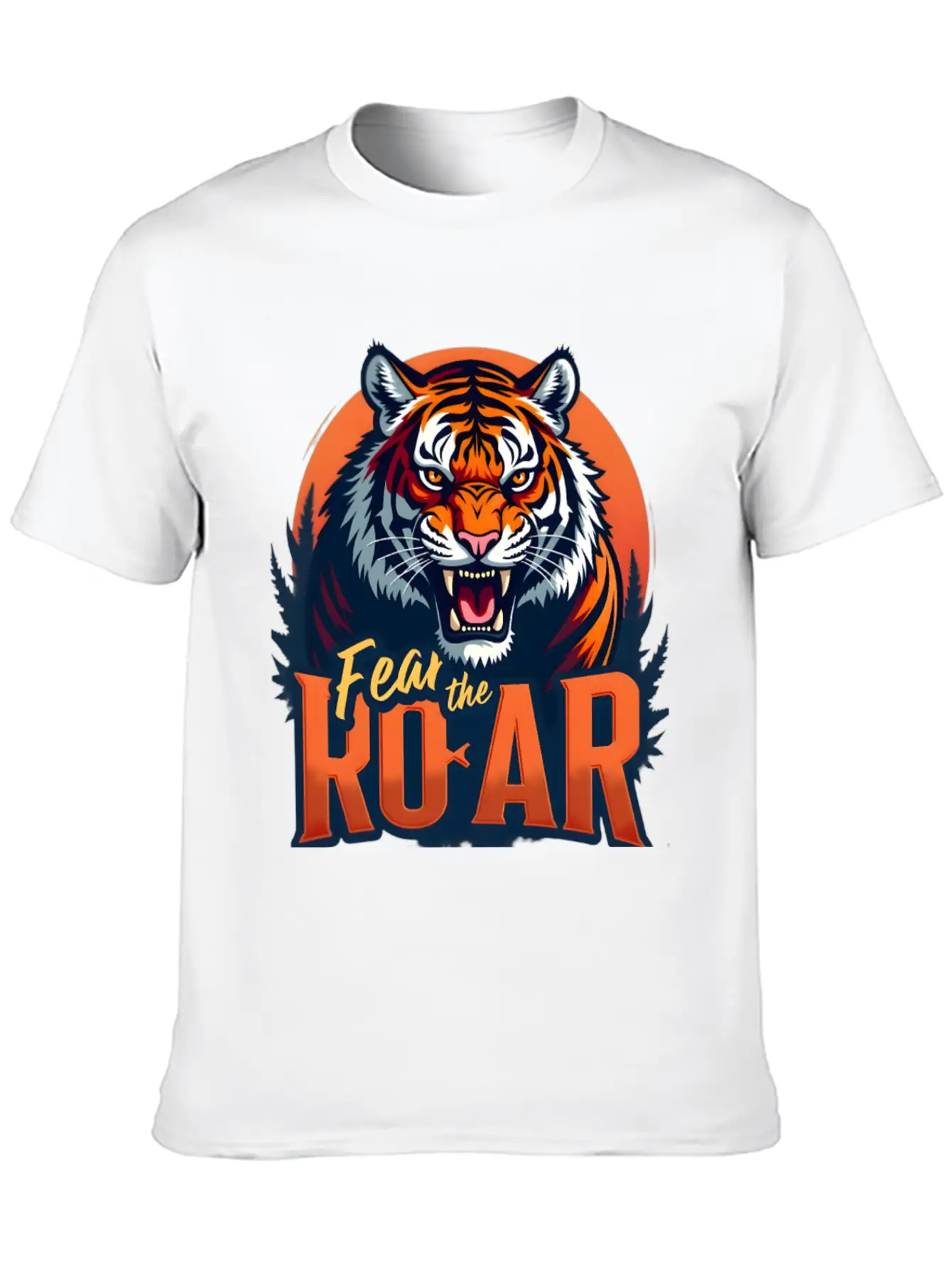 Auburn Tiger Fear The Roar Lightweight Cotton T-Shirt – Daily Comfort Graphic Shirt