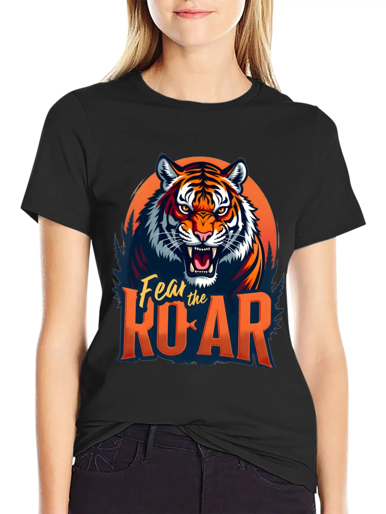Auburn Tiger Fear The Roar Lightweight Cotton T-Shirt – Daily Comfort Graphic Shirt