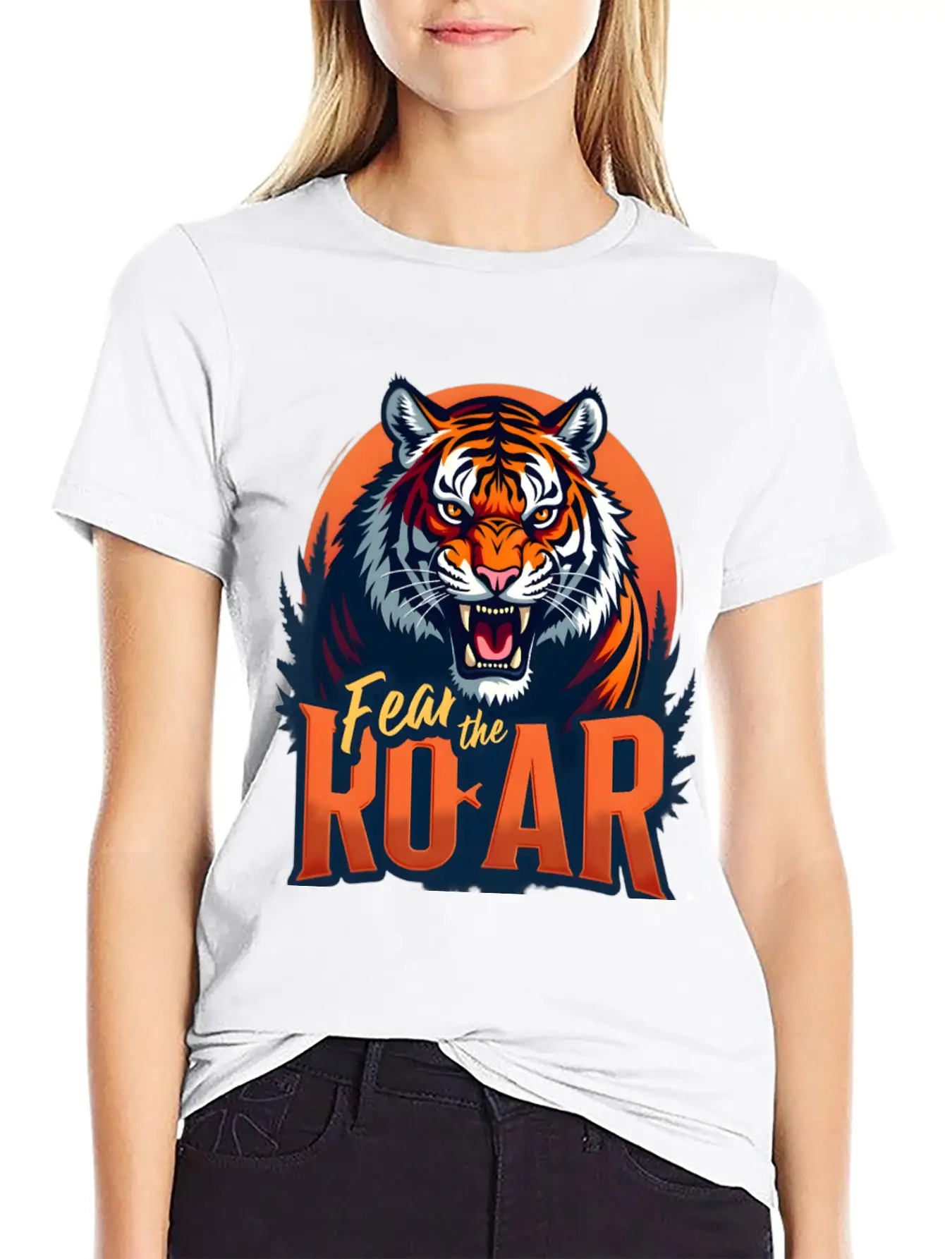 Auburn Tiger Fear The Roar Lightweight Cotton T-Shirt – Daily Comfort Graphic Shirt