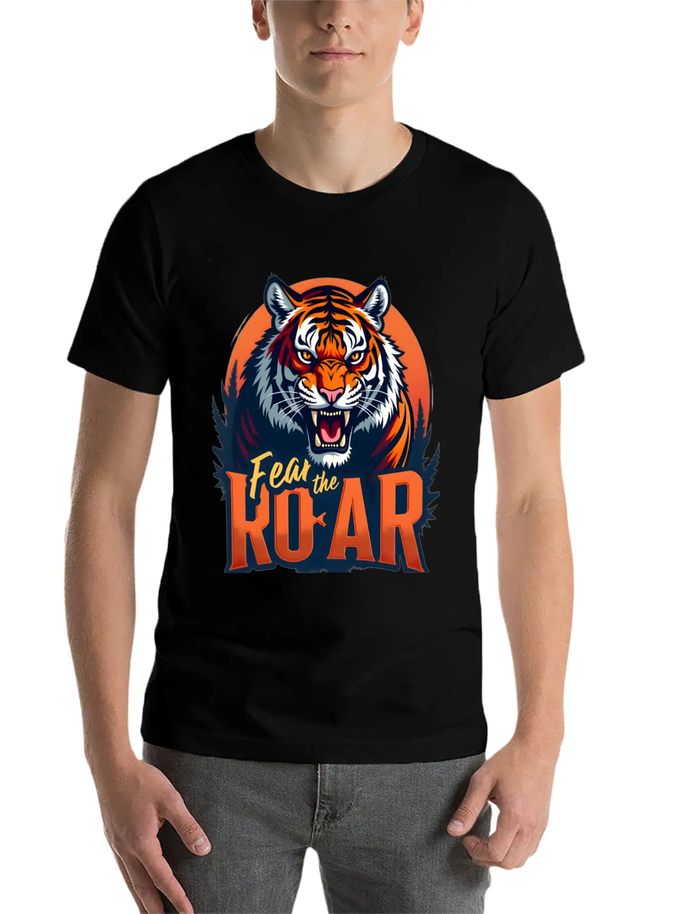 Auburn Tiger Fear The Roar Lightweight Cotton T-Shirt – Daily Comfort Graphic Shirt