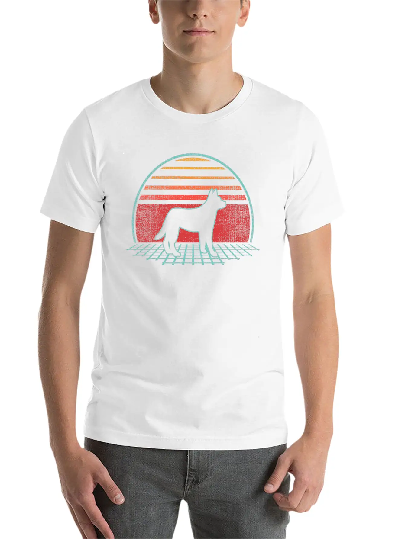 Australian Cattle Dog 80S Style Lightweight Cotton T-Shirt – Daily Comfort Graphic Shirt