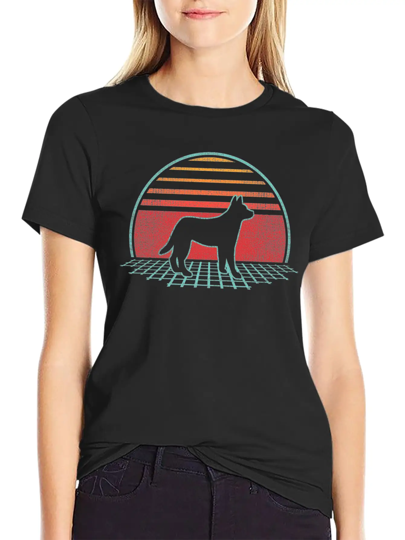 Australian Cattle Dog 80S Style Lightweight Cotton T-Shirt – Daily Comfort Graphic Shirt