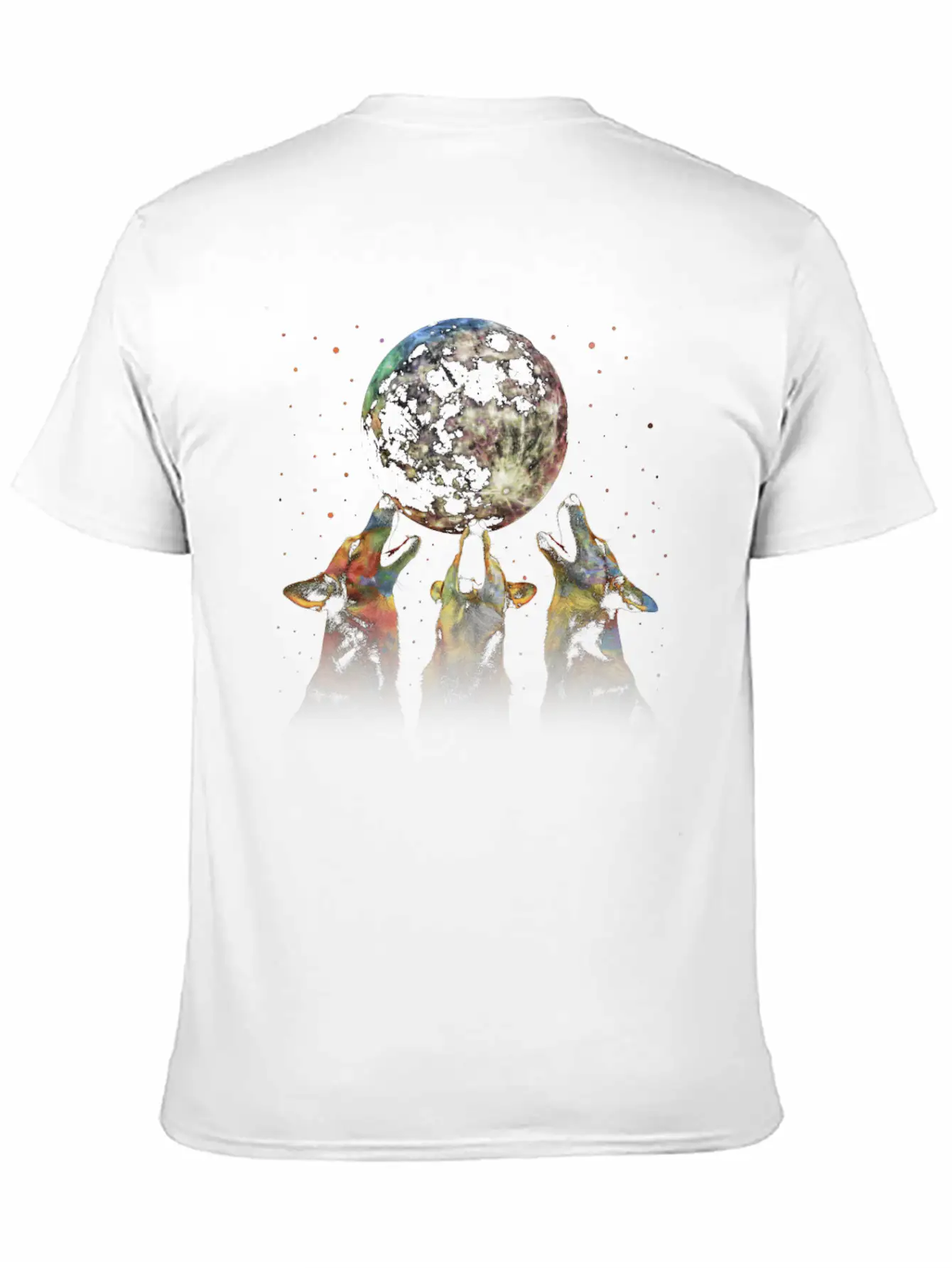 Australian Cattle Dog Dog Howling Moon Essential Cotton Tee For Daily Outfits – Unisex Style