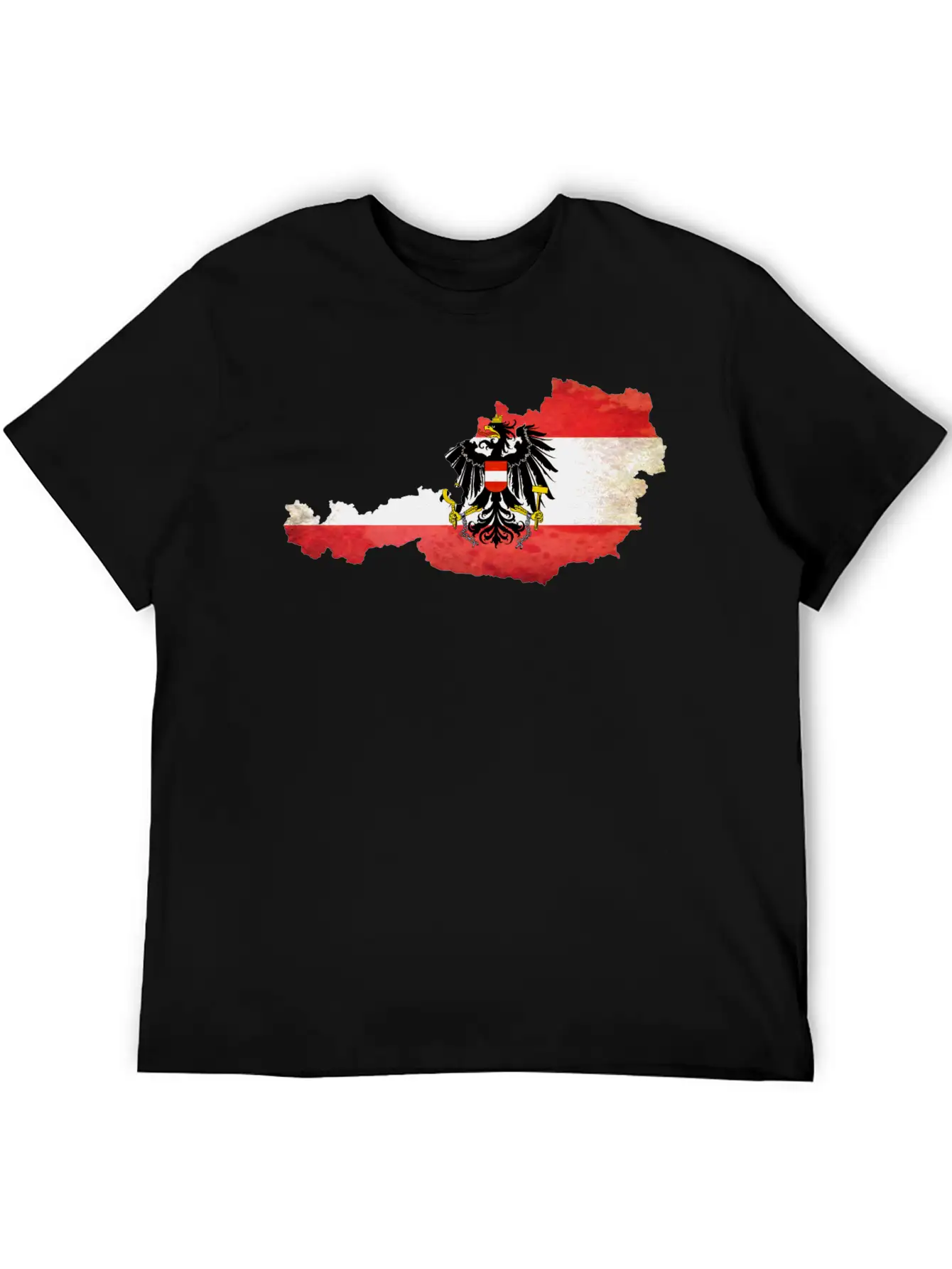 Austria Flag Map Modern Fit Casual T-Shirt – Clean And Versatile Design