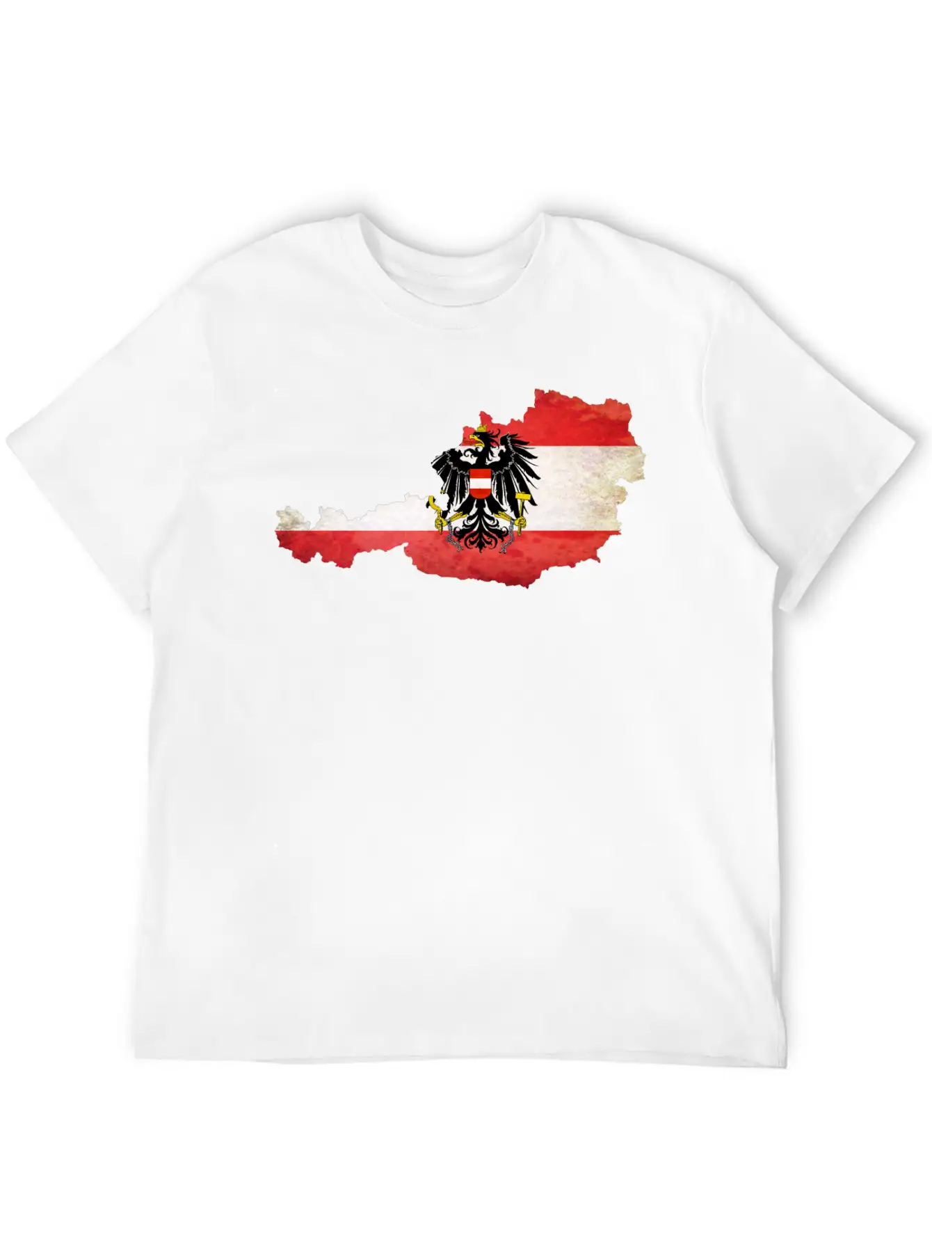 Austria Flag Map Modern Fit Casual T-Shirt – Clean And Versatile Design