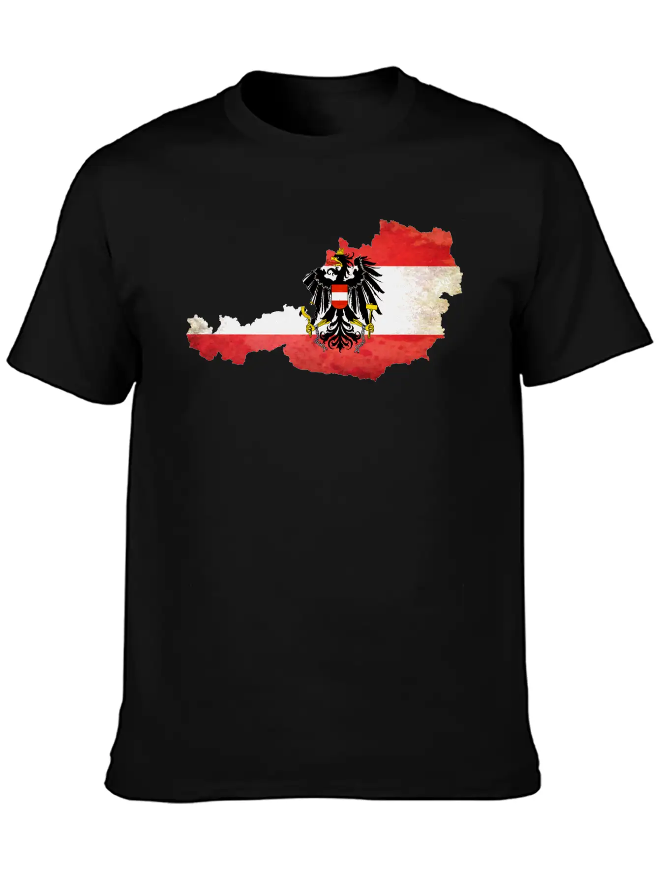 Austria Flag Map Modern Fit Casual T-Shirt – Clean And Versatile Design