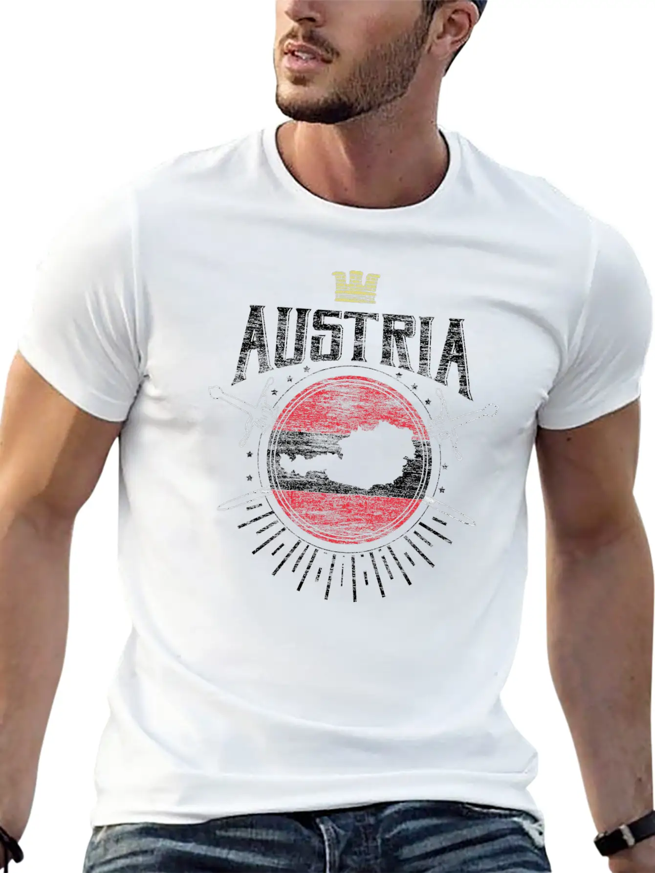 Austria Vienna Eu Gift Idea Modern Fit Casual T-Shirt ��� Clean And Versatile Design