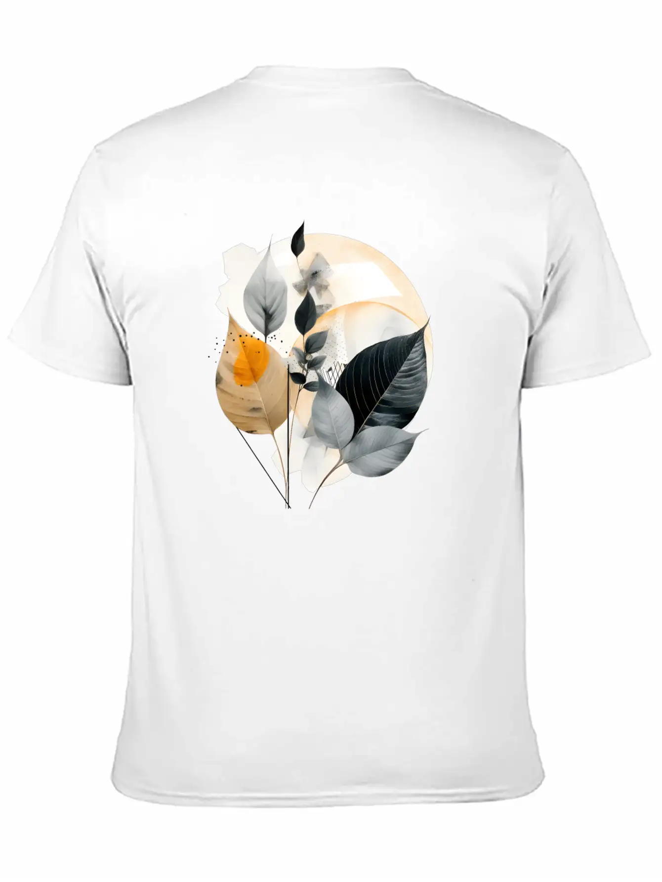 Autumn Leaves Modern Artwork Basic Graphic T-Shirt – Daily Comfort In Soft Cotton