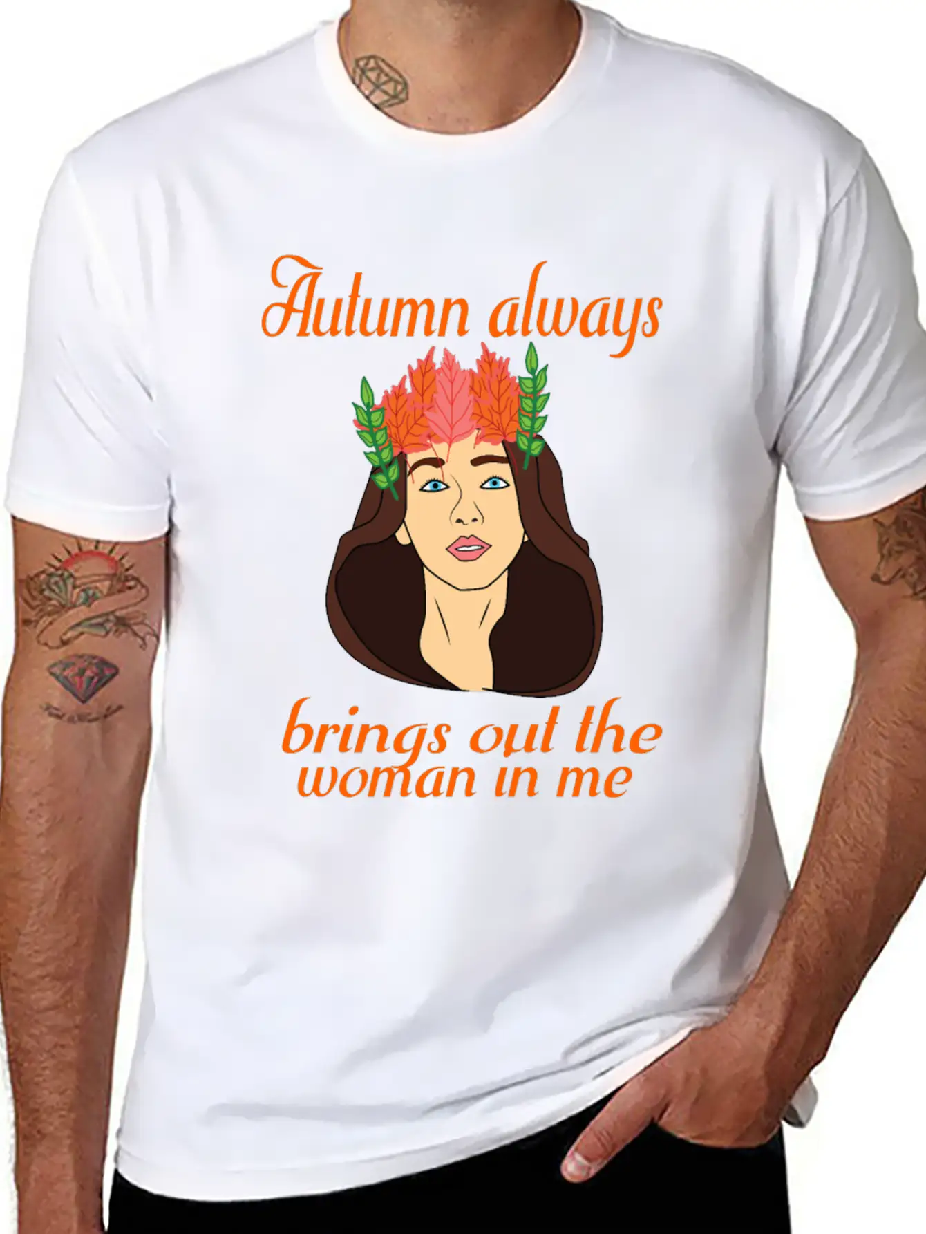 Autumn Woman Unisex Casual T-Shirt ��� Clean Design For Daily Comfort