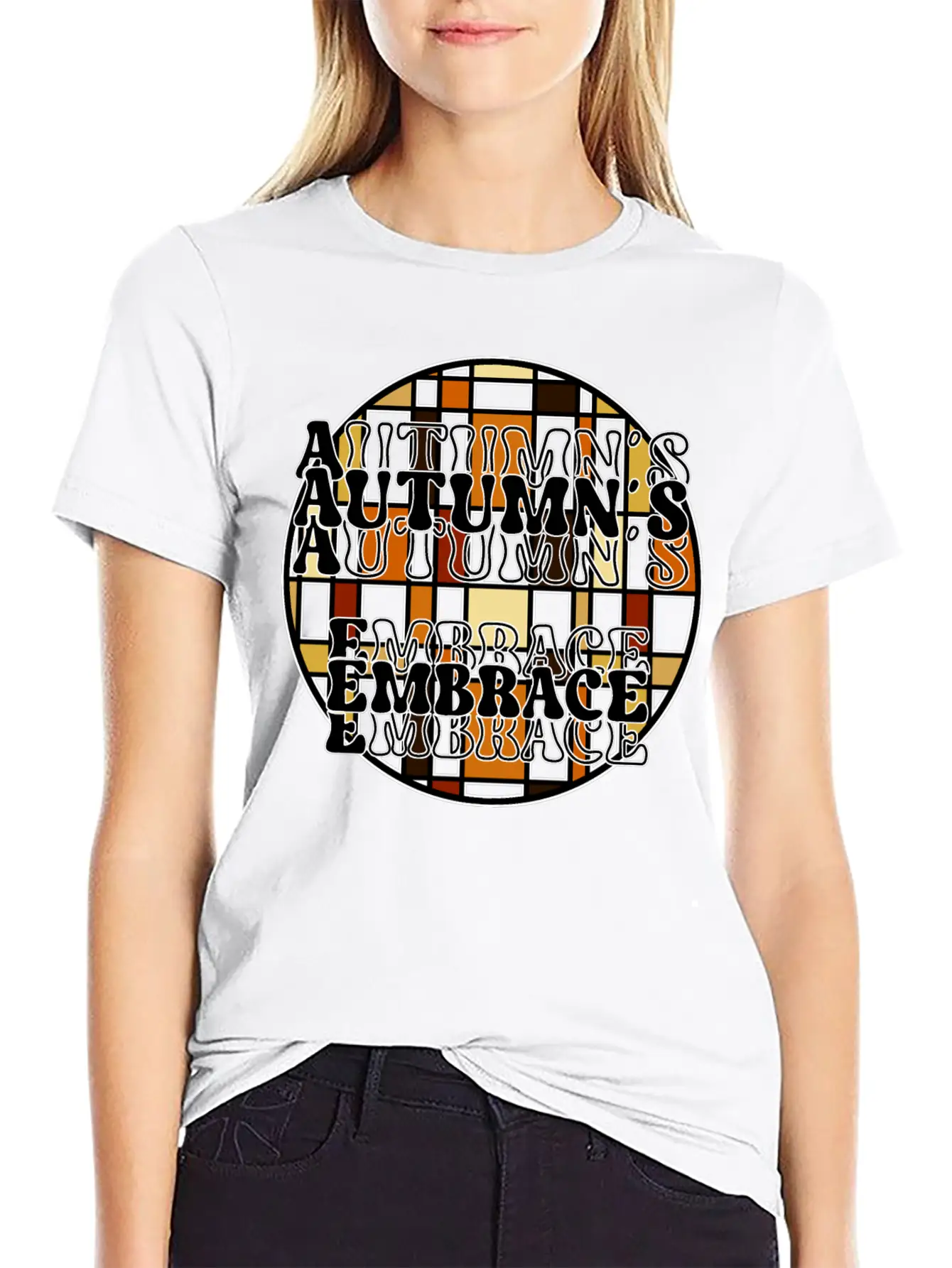 Autumn's Embrace Basic Graphic T-Shirt – Daily Comfort In Soft Cotton