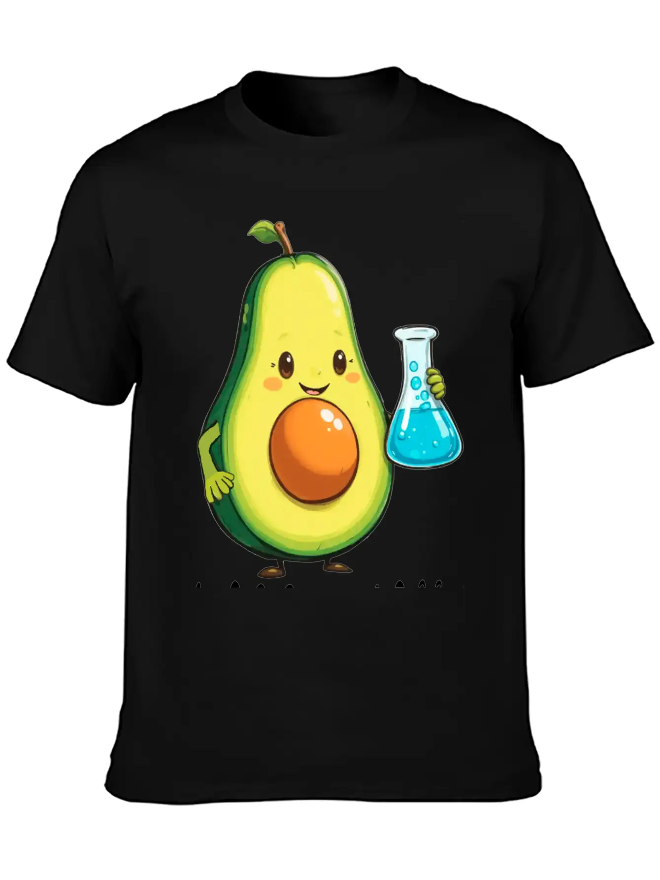 Avogadro's Number Pun. Cute Avocado Chemist Chemis Relaxed Everyday Tee – Lightweight And Durable Cotton